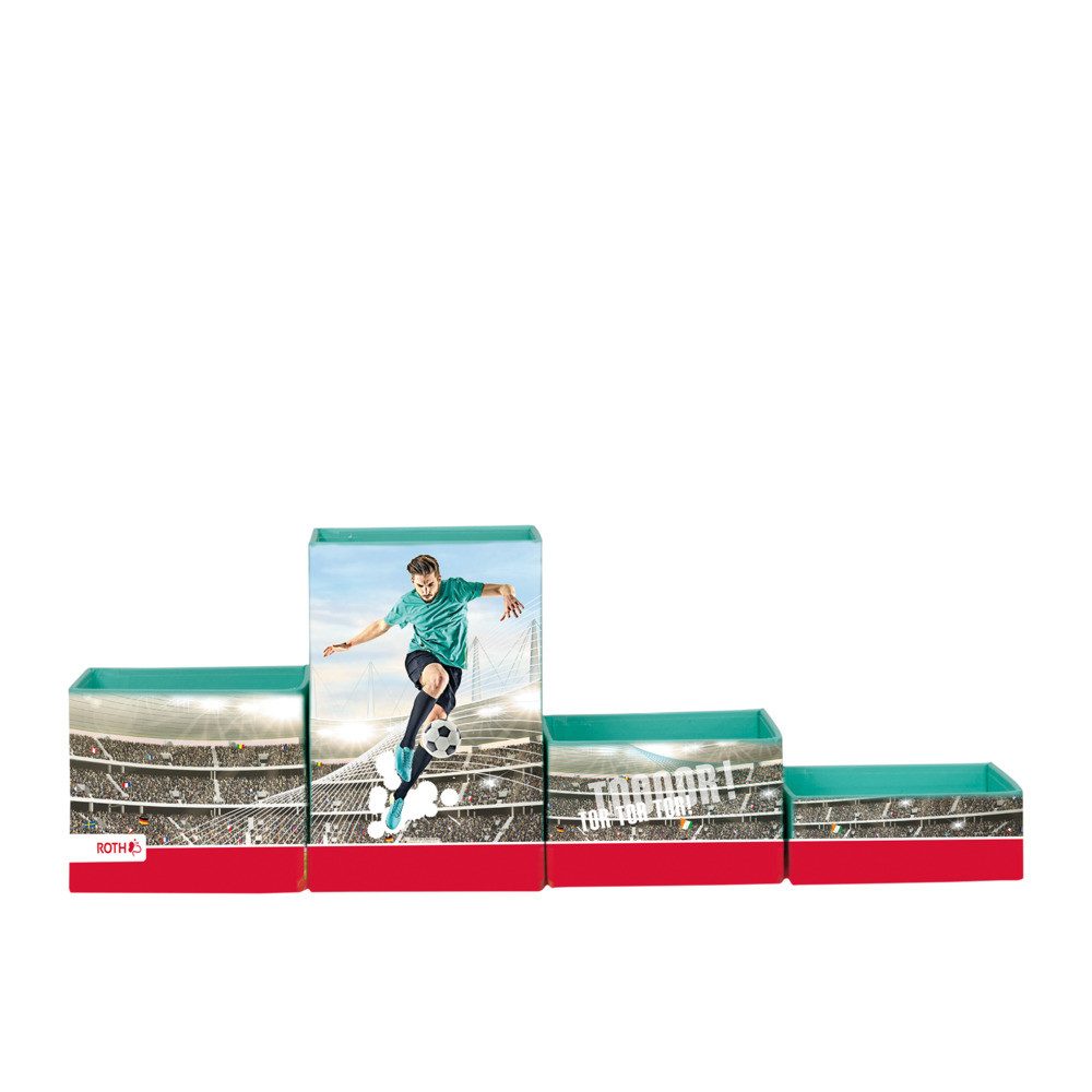 Roth Schreibgeräteetui Roth Stifteköcher faltbar Fußballstar 4 Stück