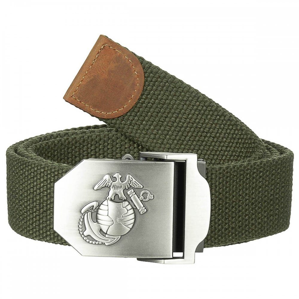 MFH Stoffgürtel USMC Gürtel, oliv, ca. 4 cm (Packung)