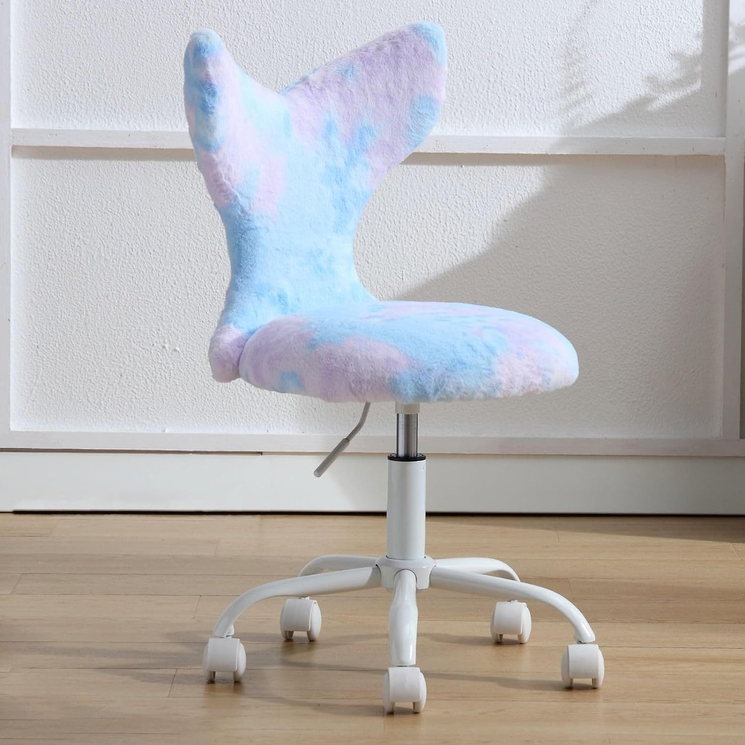 WAHSON OFFICE CHAIRS Kinderstuhl aus Kunstfell höhenverstellbar drehbar Kinderschreibtischstuhl