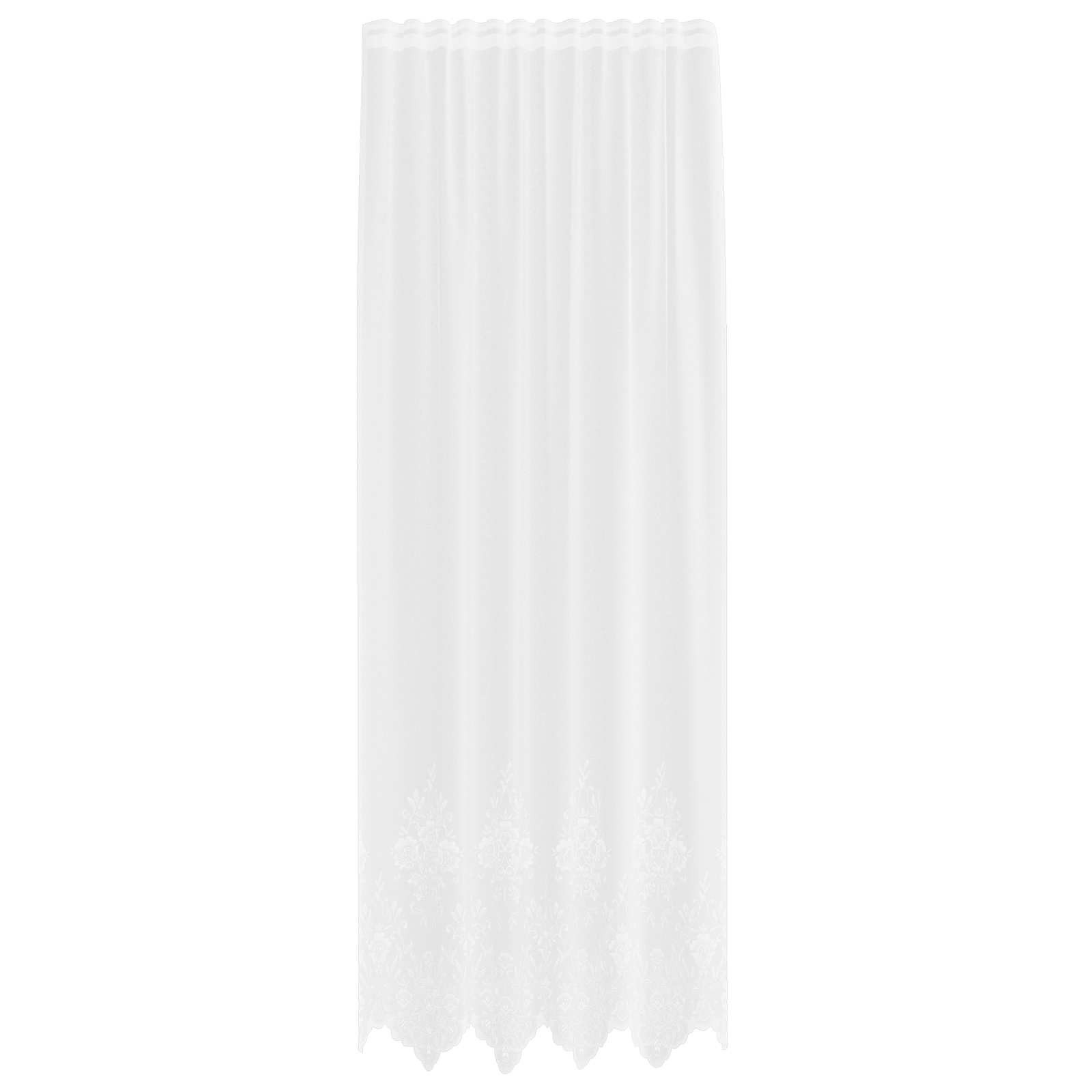 vidaXL Vorhang Spitzenvorhang mit Vorhängen Floral Weiß 280 x 150 cm Polyester (1 St), Polyester