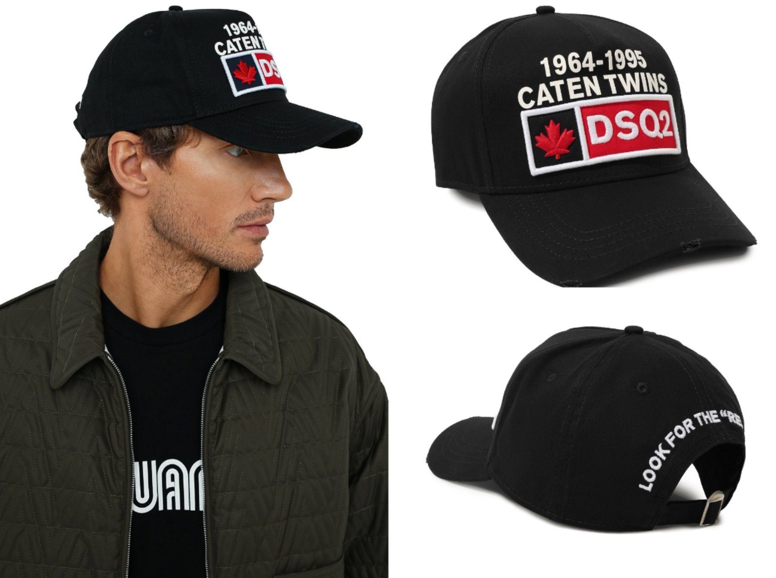 Dsquared2-Cap-268-Schwarz Baseball Dsquared2 Cap