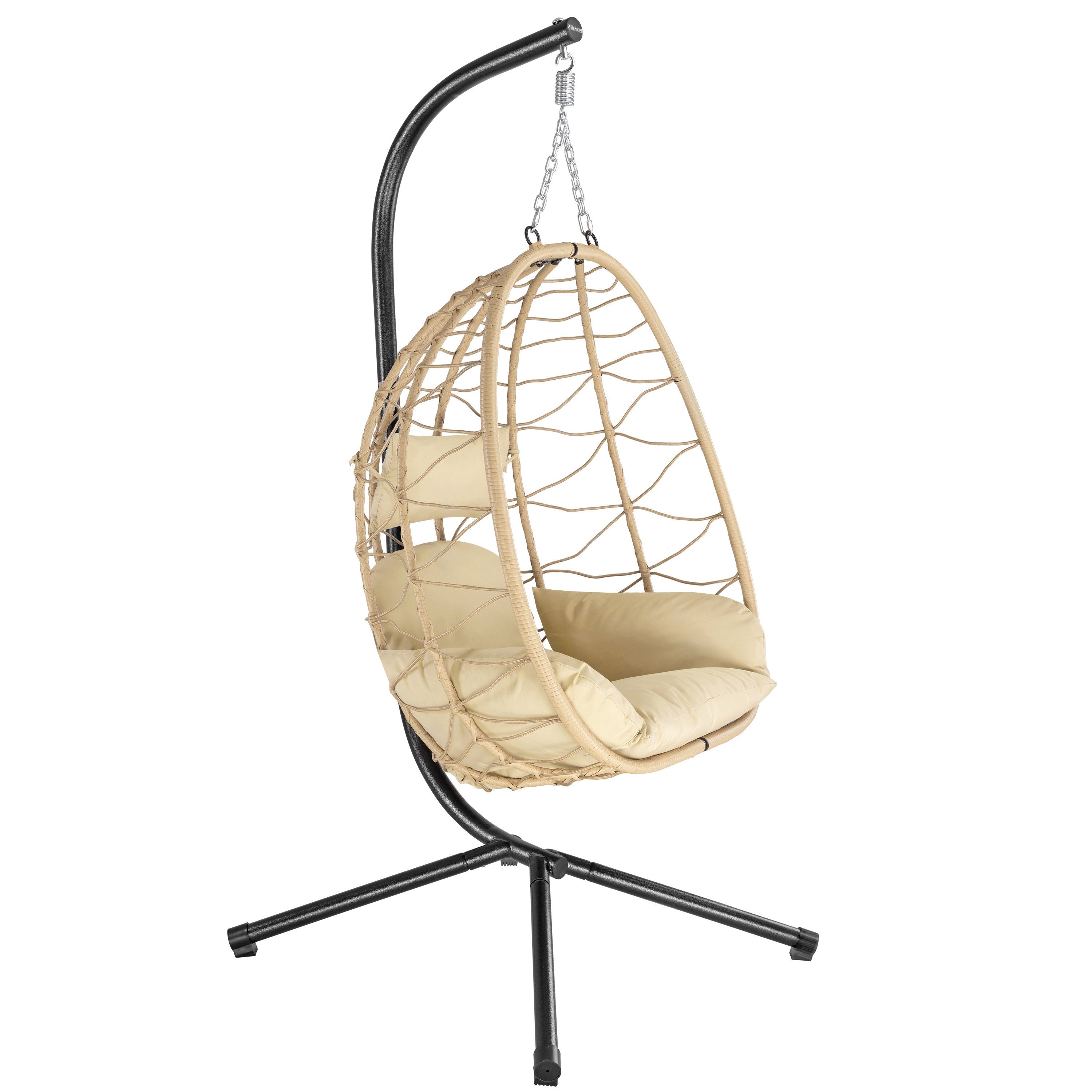 HinHocker Hängesessel Hängesessel mit Gestell, Creme, günstig online kaufen