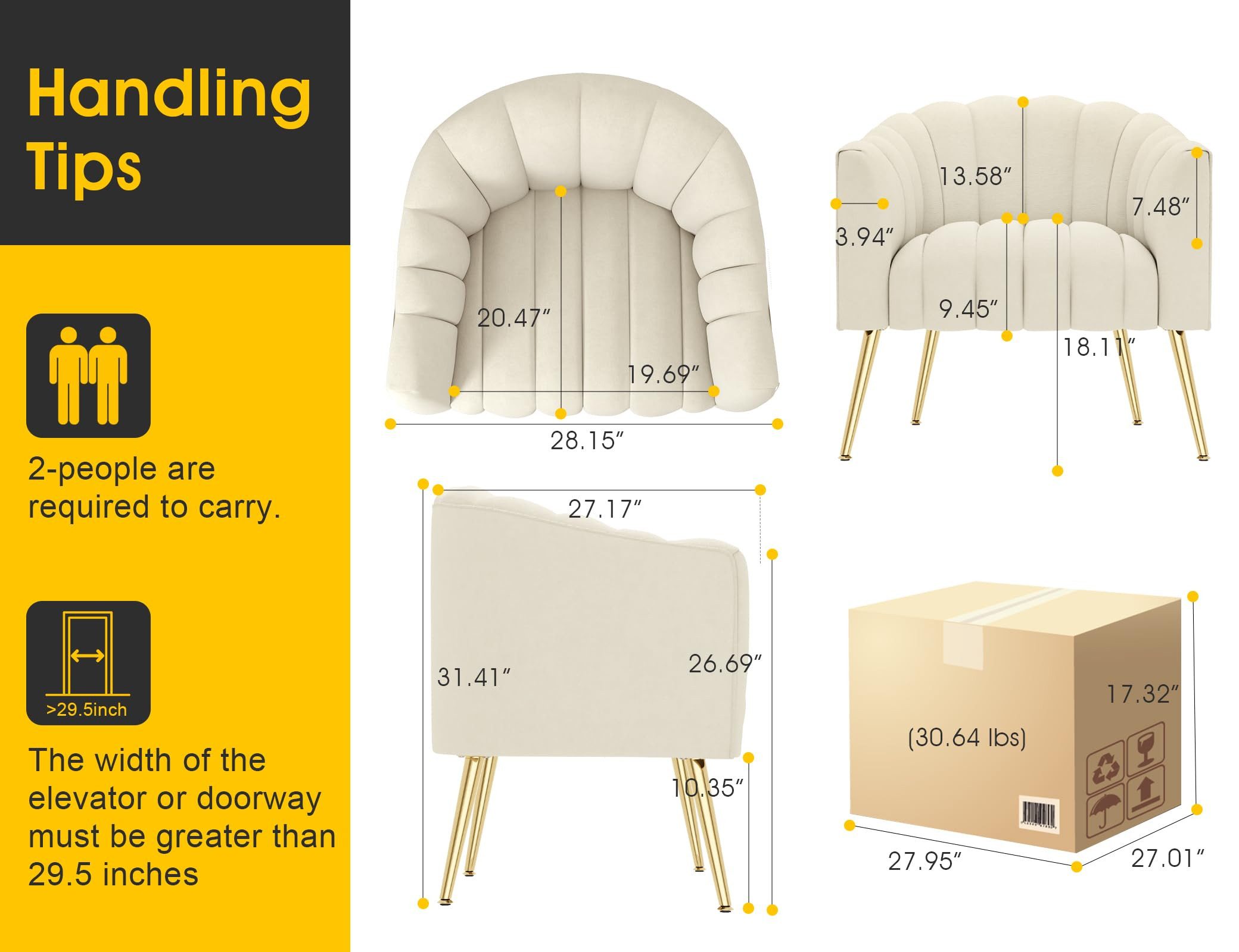 SEYNAR Stuhl Übergroßer Kürbis Akzentstuhl,Polsterstuhl,Samtstuhl,bequemer günstig online kaufen