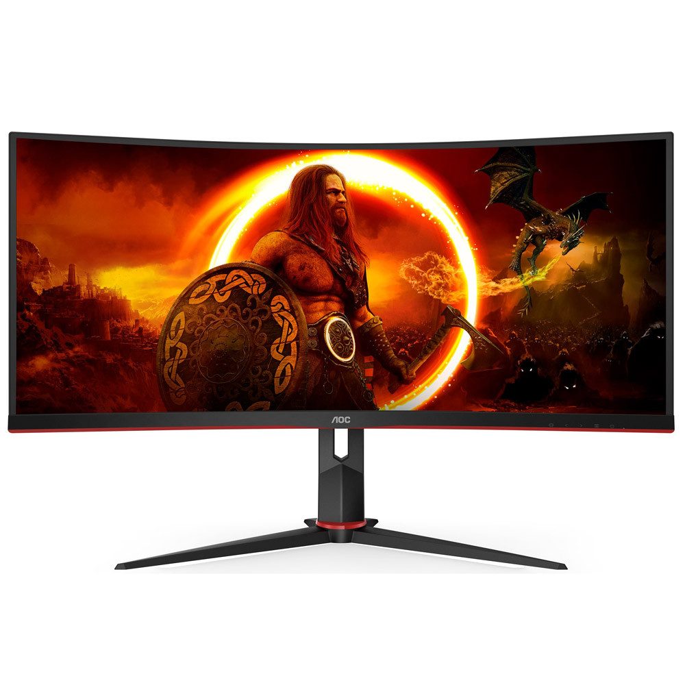 AOC CU34G2XP/BK Curved-Gaming-LED-Monitor (86,4 cm/34 ", 3440 x 1440 px, UWQHD, 1 ms Reaktionszeit, 180 Hz, Höhe, Drehung, Neigung)