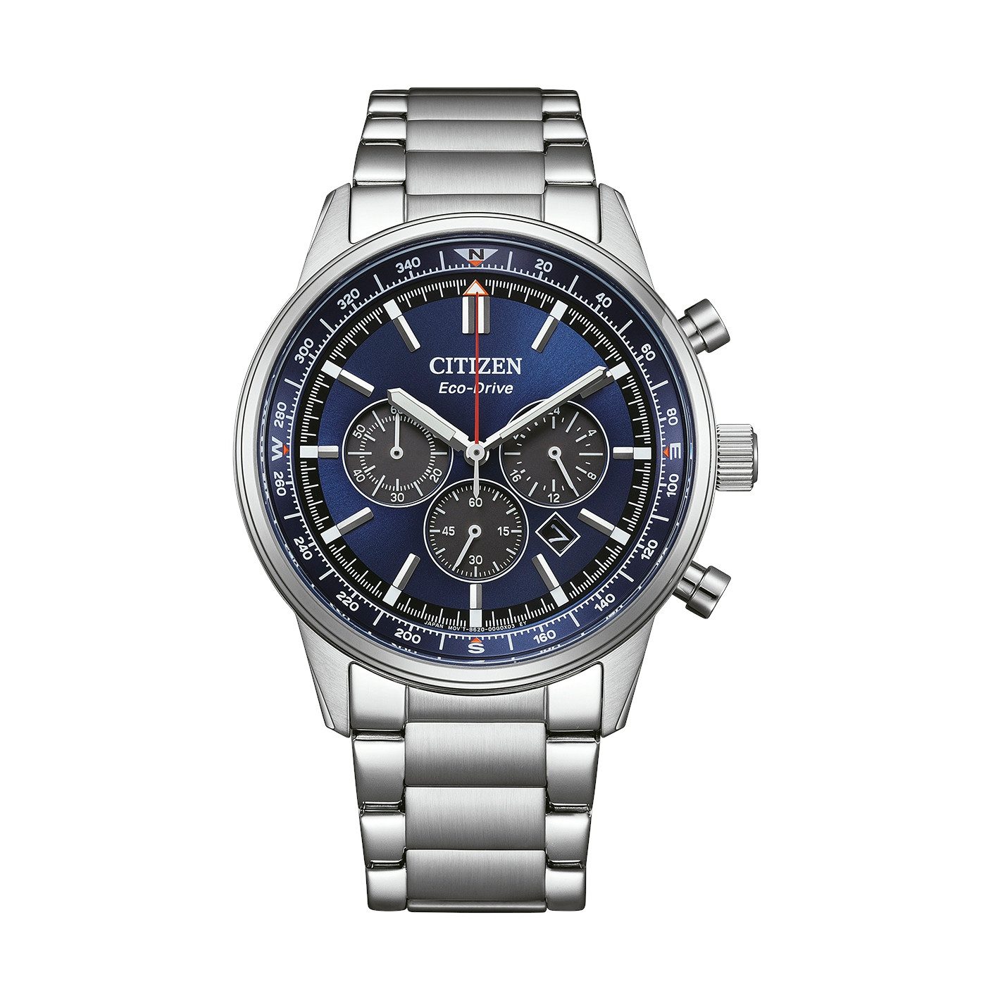Citizen Classic Chrono CA4720-52L, Armbanduhr, Solar, Herrenuhr, Edelstahlarmband, analog, Big Date