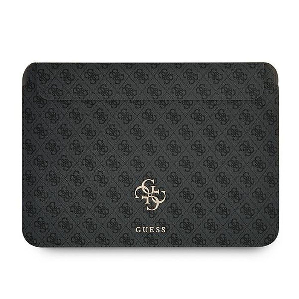 Guess Laptoptasche Notebookhülle Schutzhülle (Spar-Set, 1-tlg), Saffiano-Optik, goldfarbenes 4G-Logo
