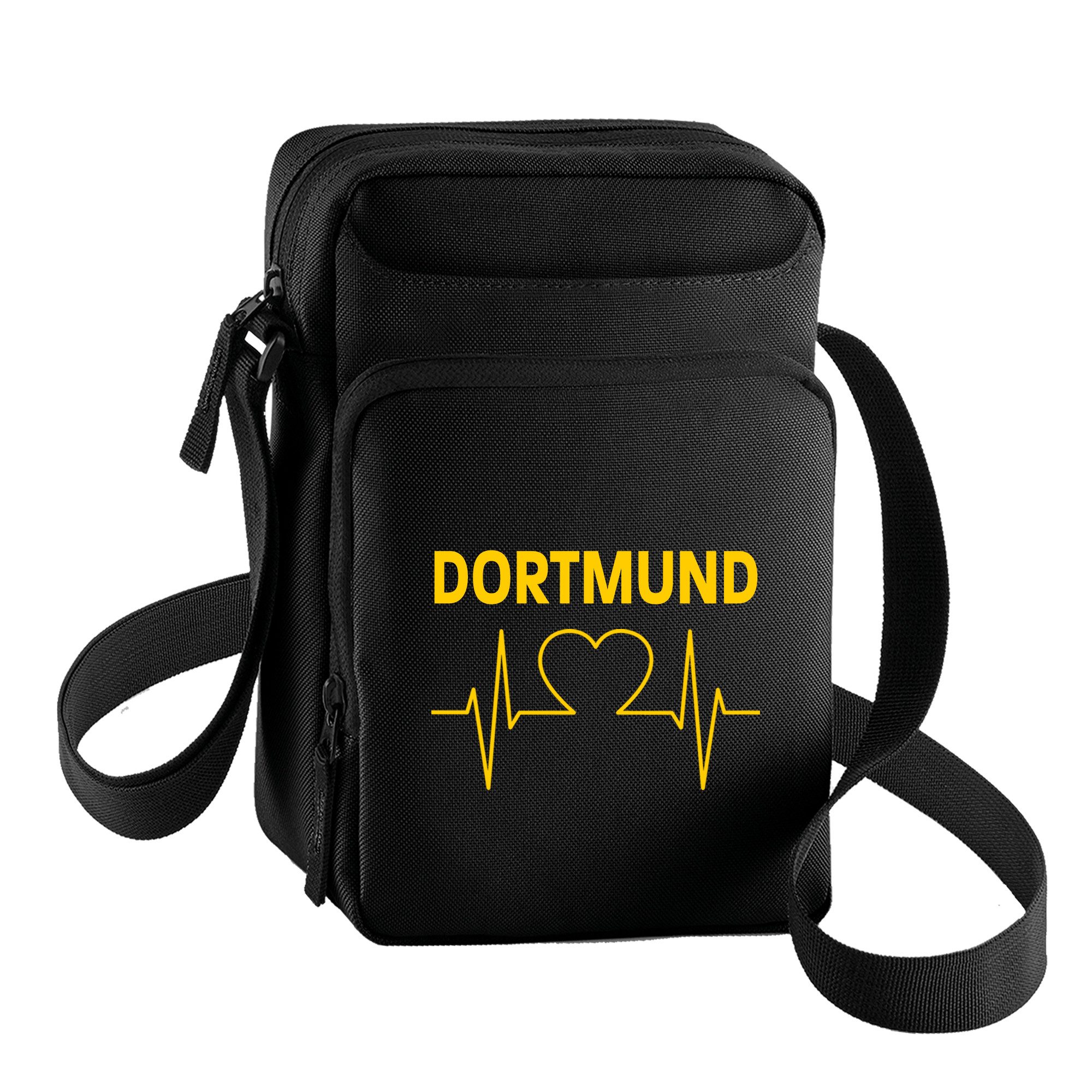 multifanshop Schultertasche Dortmund - Herzschlag - Tasche günstig online kaufen
