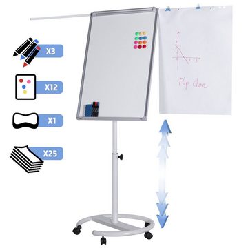 Jago Magnettafel Flipchart mit Rundfuß - 60x90cm, höhenverstellbar, Staffelei