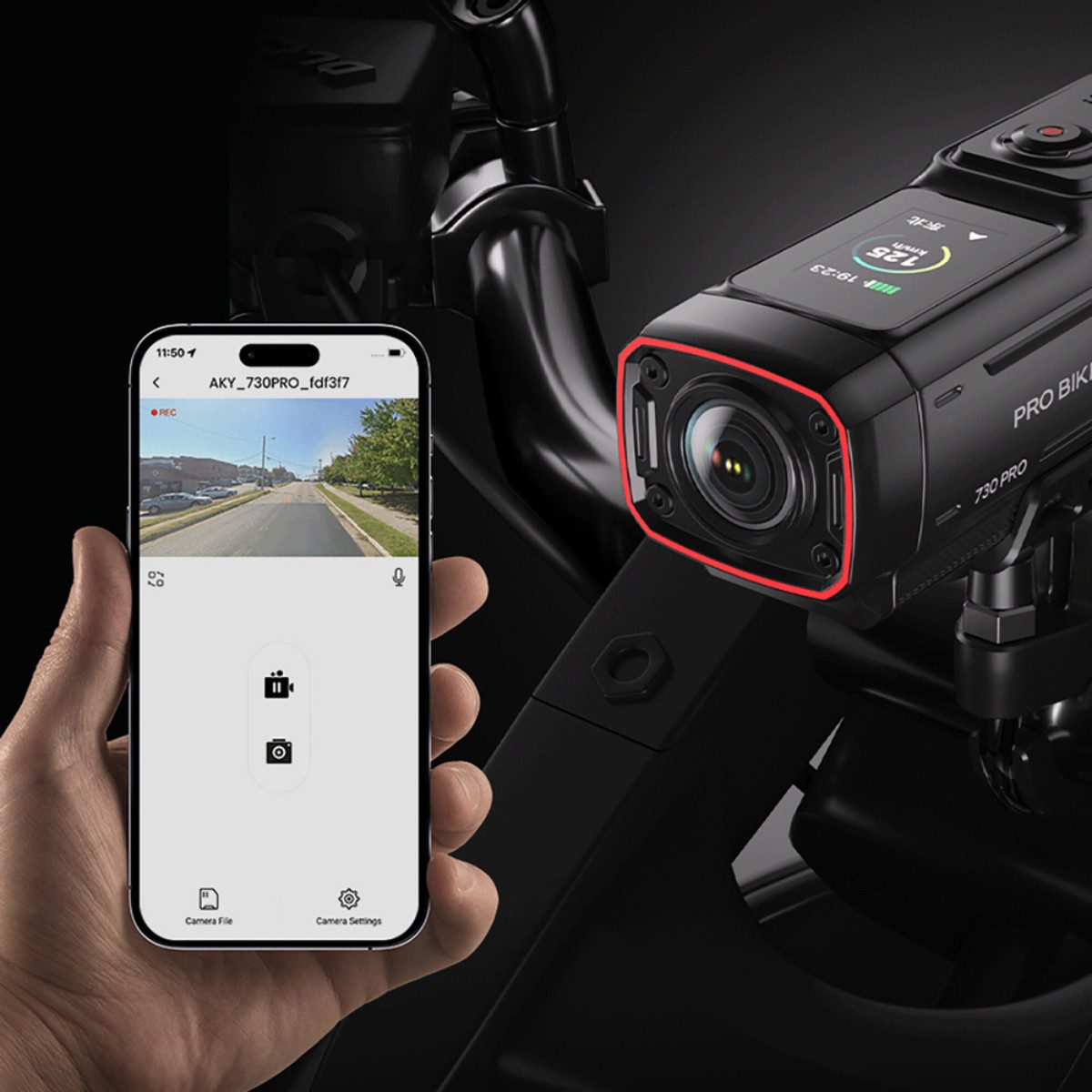 AKEEYO AKY-730Pro Action Cam (4K Ultra HD, Wi-Fi 5 GHz, Wi-Fi 2,4 GHz, 1x opt. Zoom, Kamera Set mit umfangreichem Montagesystem, 4K Lenkerkamera mit GPS EIS und – Bild 5 von 5