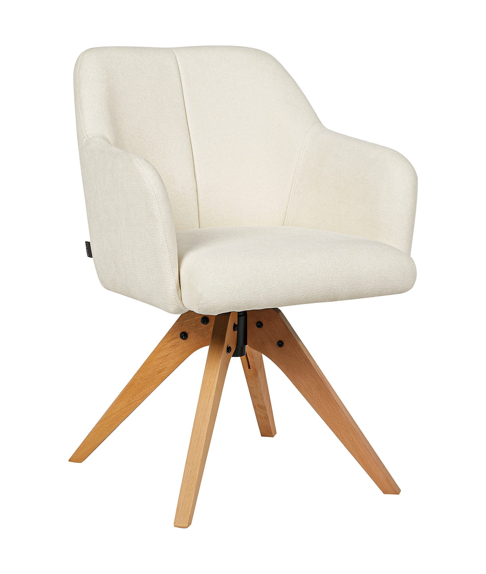 B&D home Polsterstuhl DAISY, Esszimmer Stuhl, Drehstuhl, Armlehnstuhl mit Drehfunktion (1 St), 360° drehbar, gepolstert, Gestell in Metall oder Holz zur Auswahl