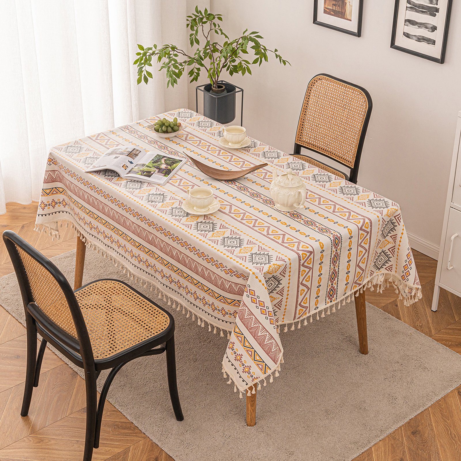 Qelus Tischdecke Outdoor Abwaschbar Tischdecke Boho günstig online kaufen