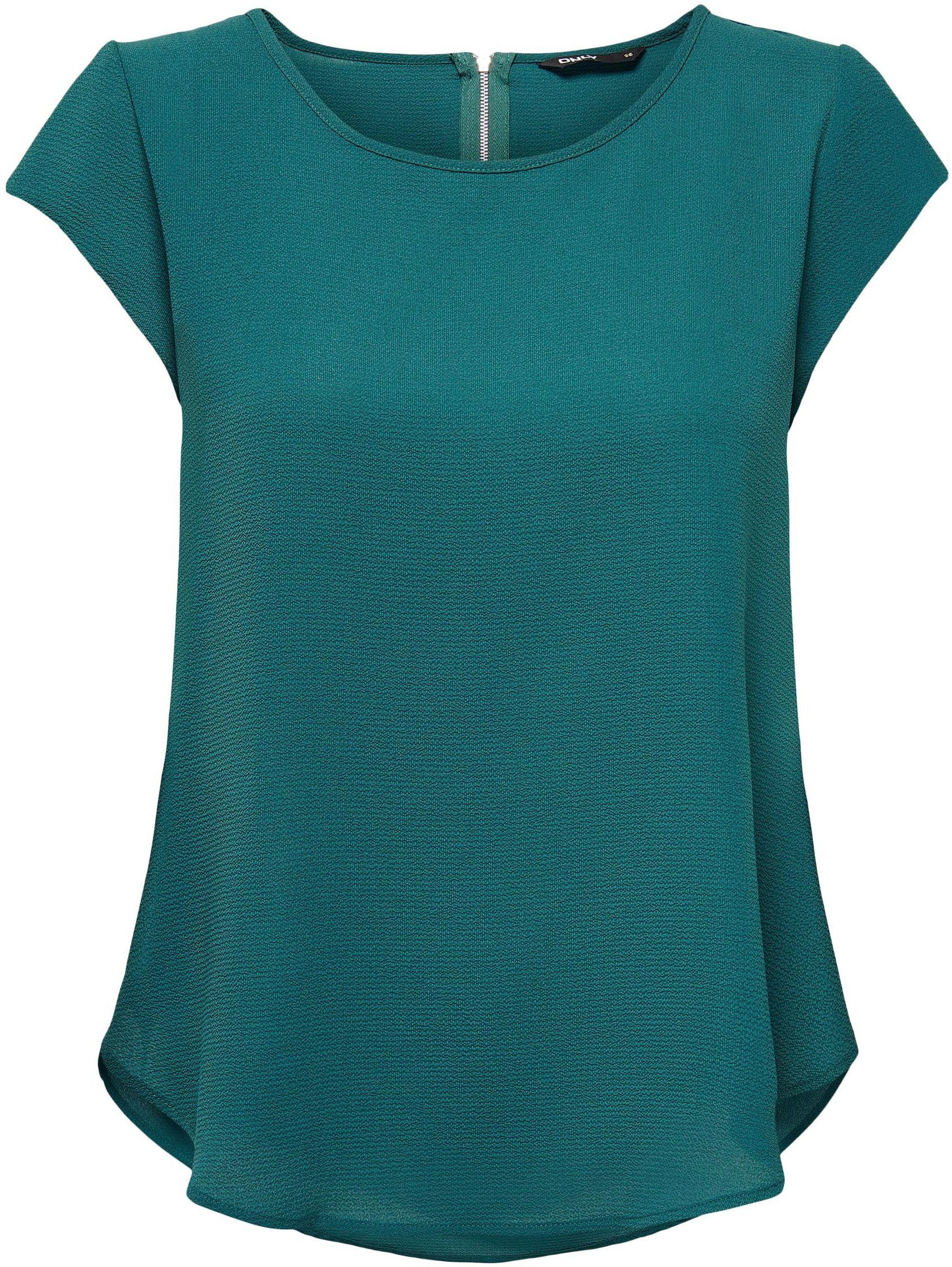 ONLY Kurzarmbluse ONLVIC S/S SOLID PTM NOOS Deep TOP Teal
