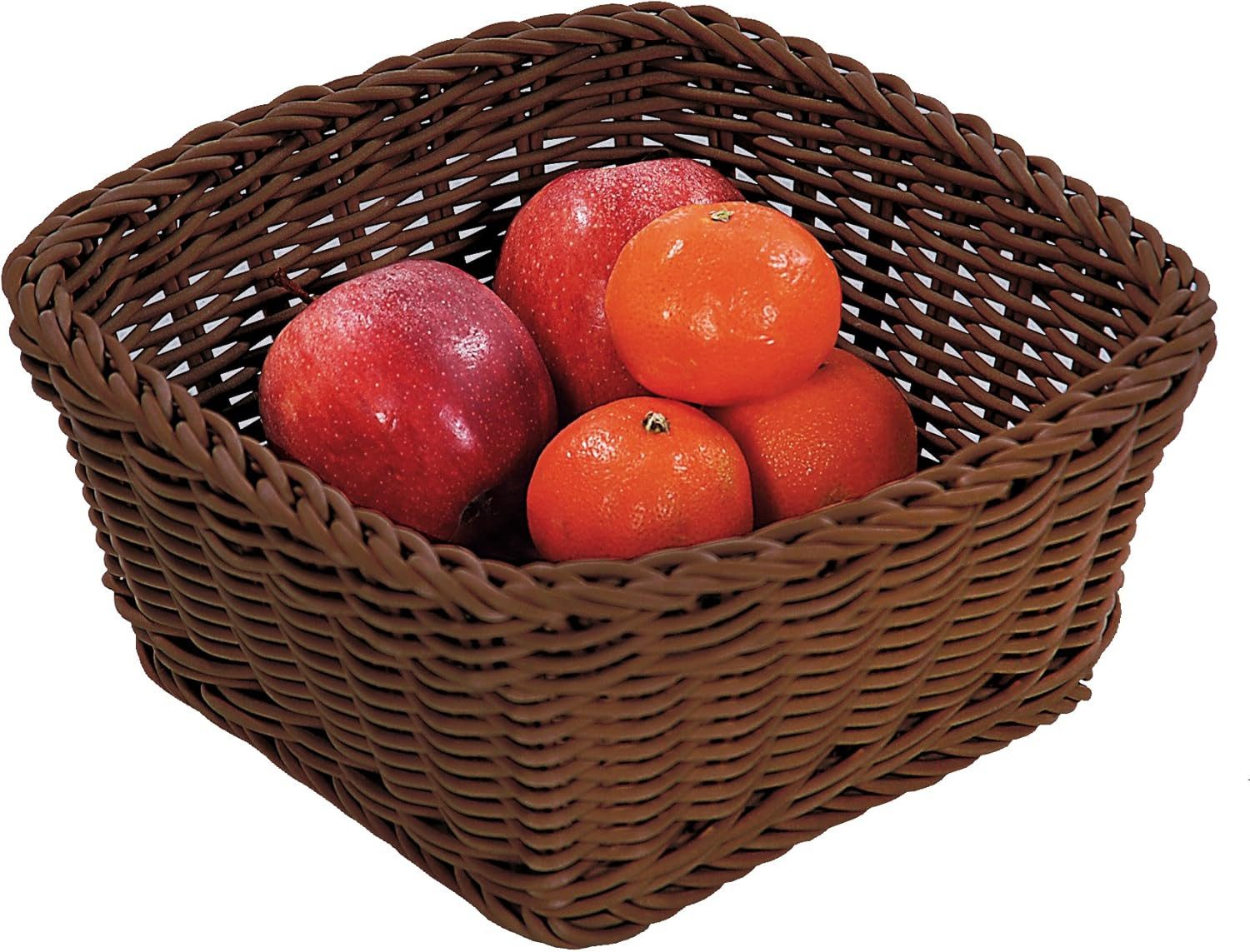 KESPER® Brotkorb Brot- und Obstkorb, eckig, Kunststoffgeflecht, Maße 24x24x11 cm, (1-tlg)