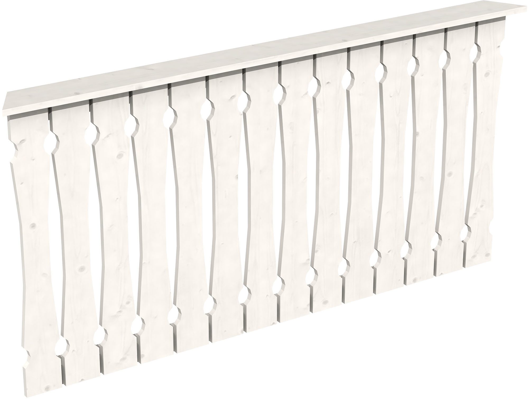 Skanholz Brüstungsgeländer Balkonschalung, 180 cm Länge, 96 cm Höhe