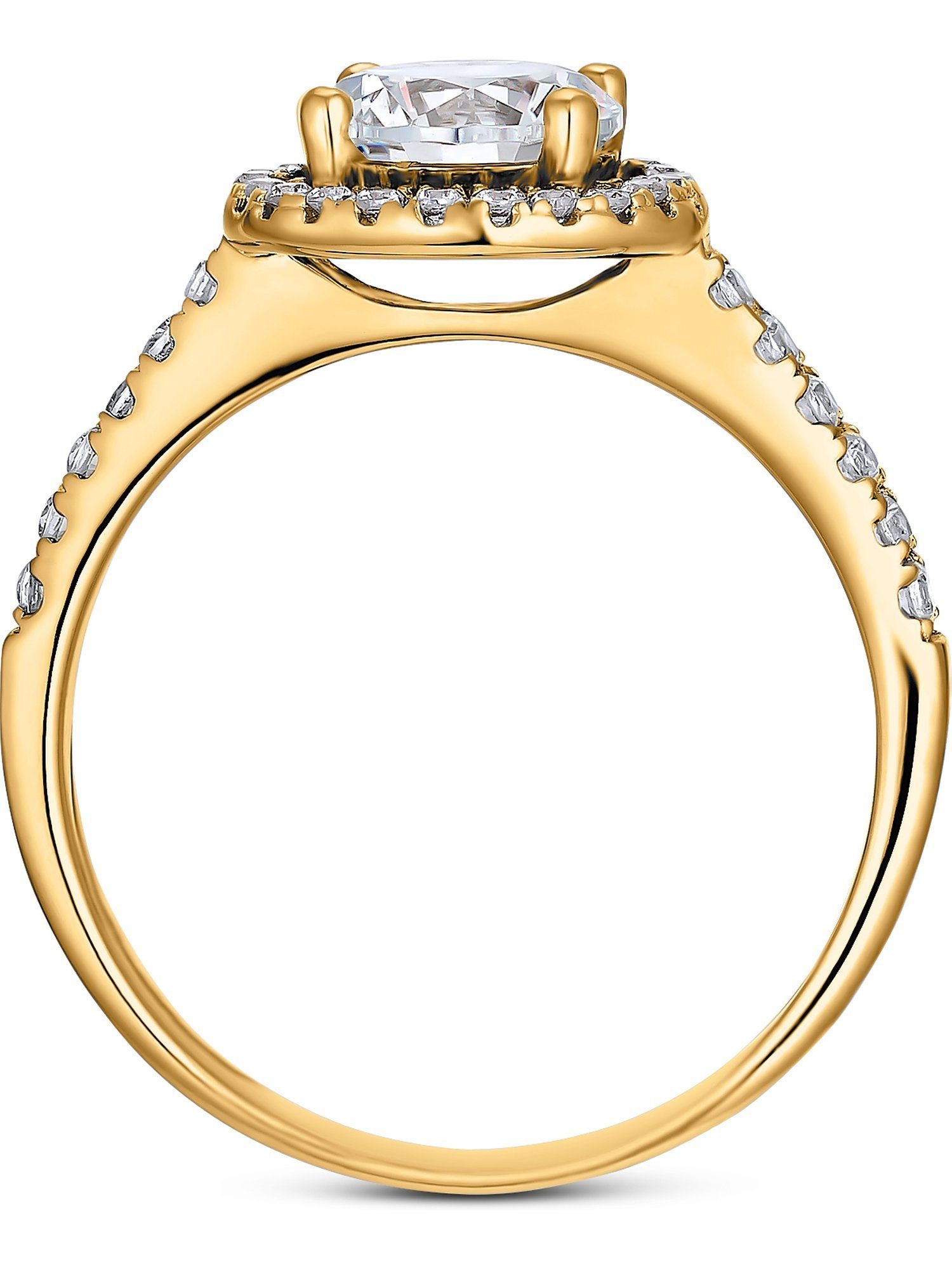 FAVS Silberring FAVS Damen-Damenring 925er Silber 1 Zirkonia, Zirkonia, synthetisch