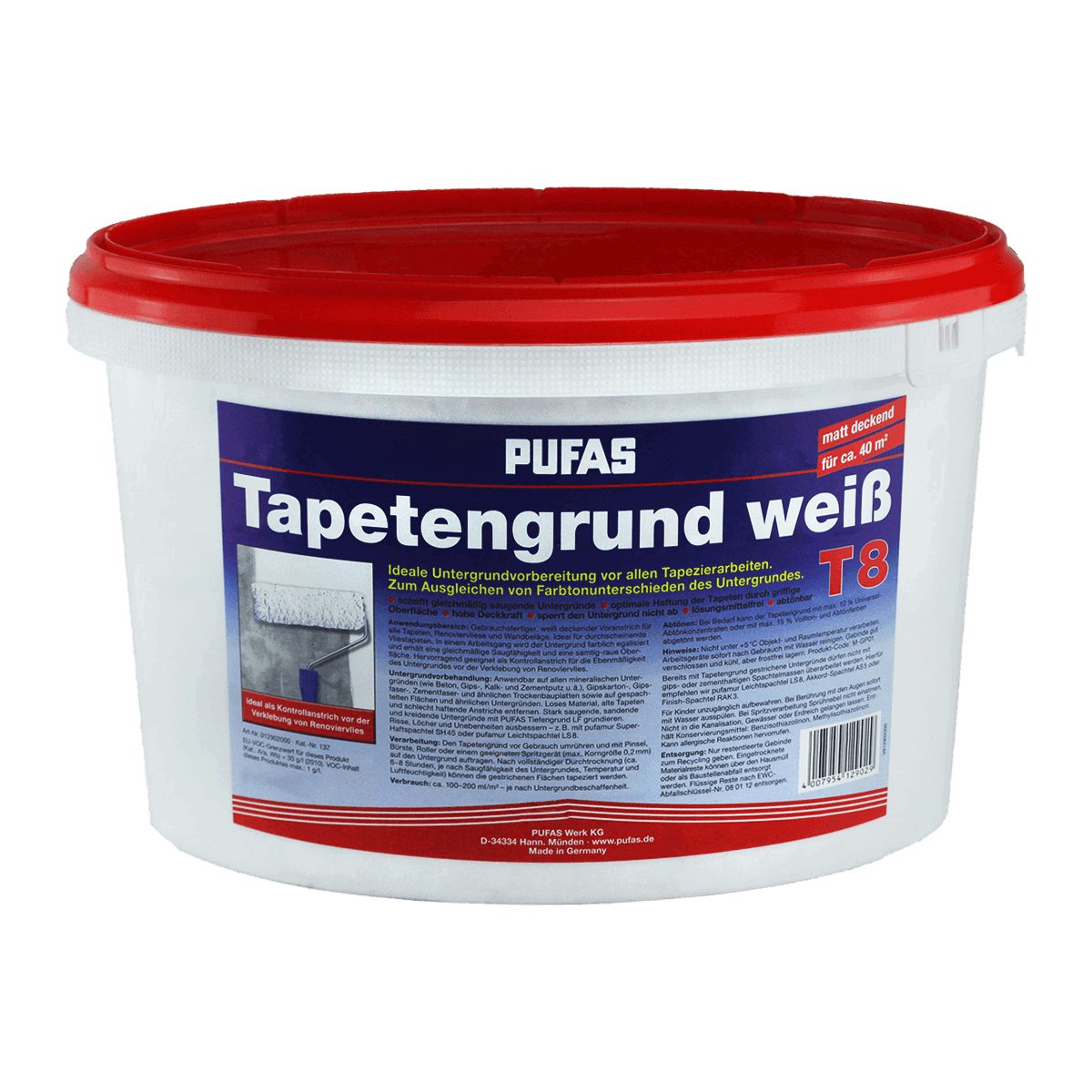 PUFAS Fassadengrundierung PUFAS Tapetengrund weiß Voranstrich 5 Liter