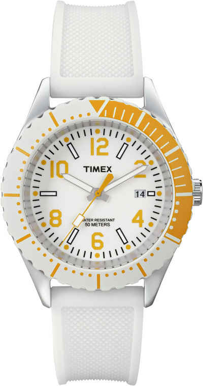 Timex® Originals Quarzuhr T2P007PK, Aluminiumgehäuse, Fluoreszierende Zeiger, Silikonarmband