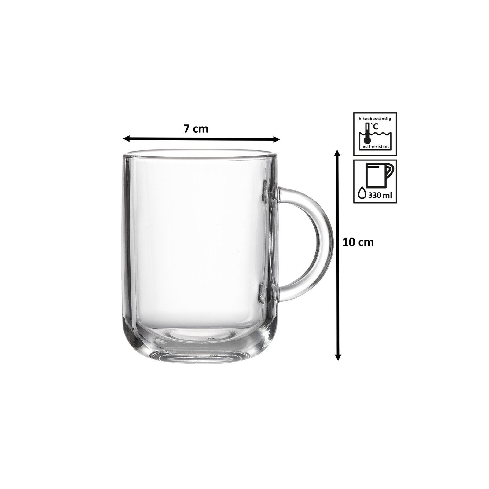 Ritzenhoff & Breker Latte-Macchiato-Glas Marco Kaffee- / Glühwein-Gläser 330 ml 120er Set, 120-tlg., Glas
