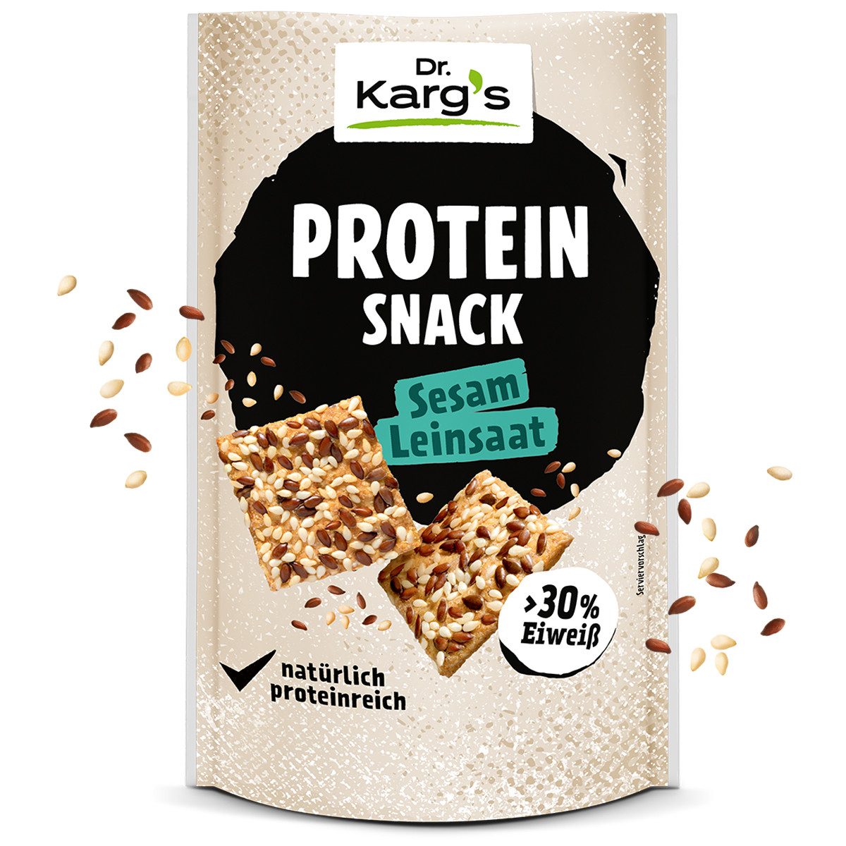 Dr. Kargs Brot, Dr. Kargs Protein Sesam Leinsaat knusperdünner Protein Snack 85g