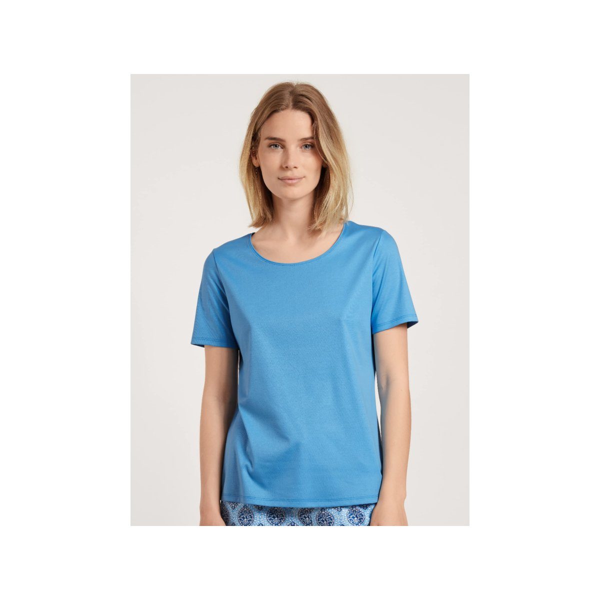 CALIDA Rundhalsshirt blau (1-tlg) azurit blue