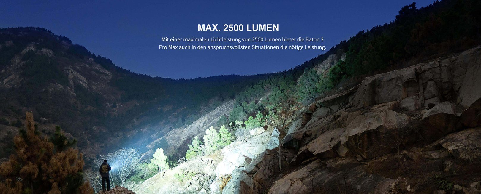 OLIGHT LED Taschenlampe Baton 3 Aufladbare EDC Pro Taschenlampe Orange Max