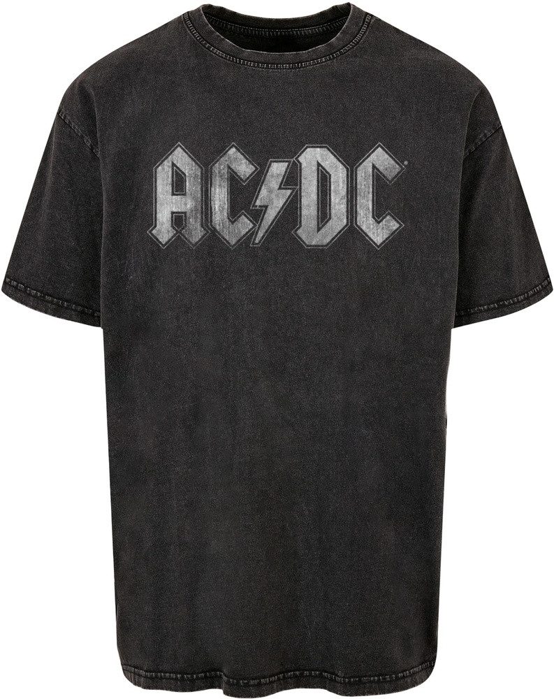 T-Shirt ACDC Logo Acid Washed Oversize Tee