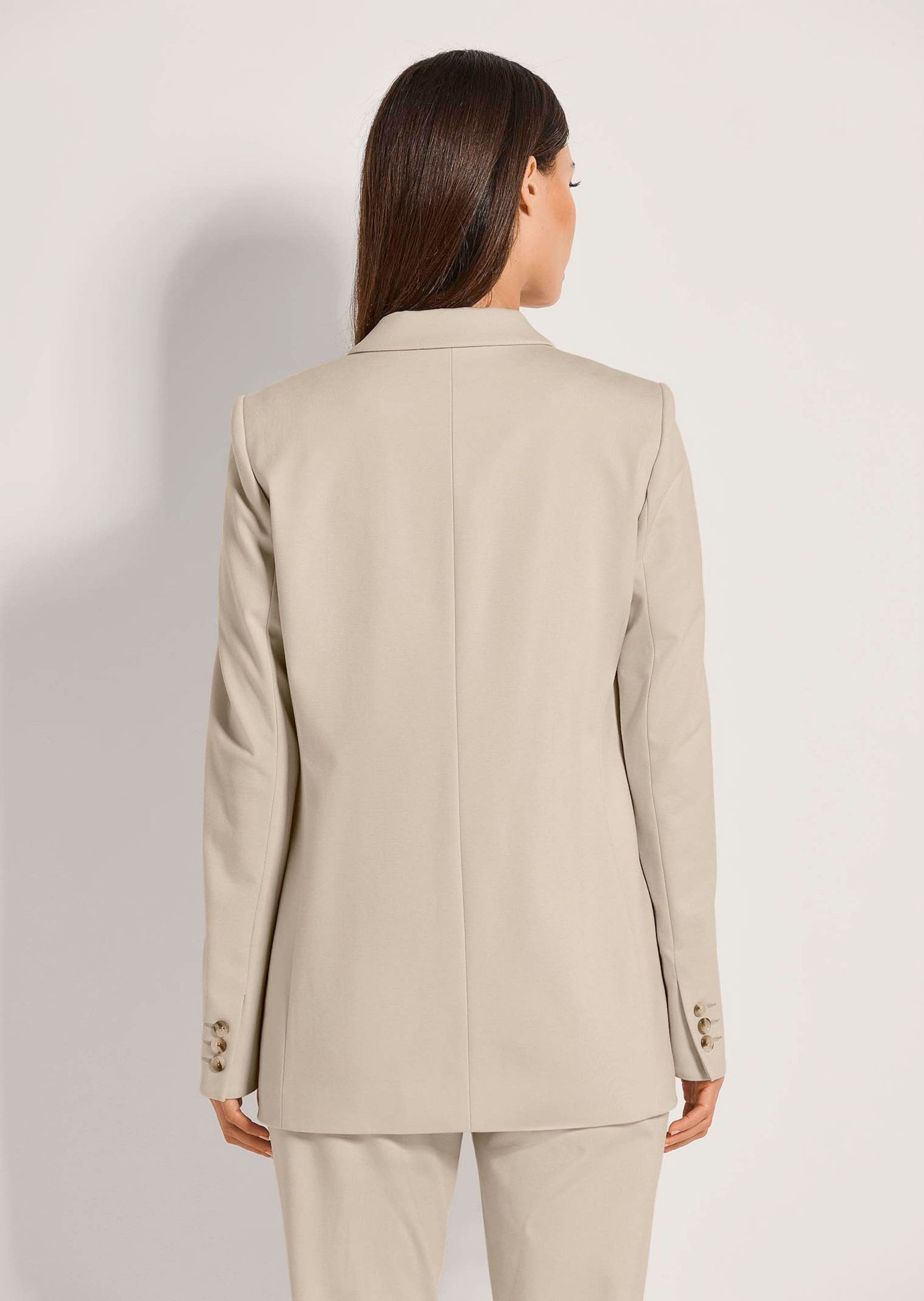 MADELEINE Kurzblazer Floraler Jersey-Blazer in langer Form Florales Design, Reverskragen und Knopfverschluss – Bild 2 von 5
