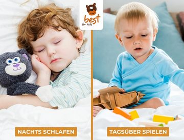 Best for Kids Kinderbett mit Rausfallschutz und Lattenrost, Montessori