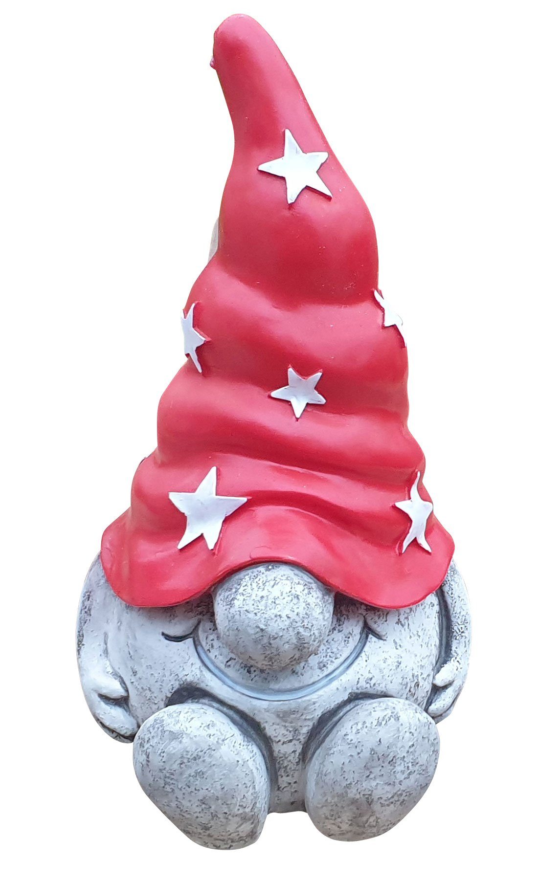 Fachhandel Plus Gartenfigur Gnom Wichtel mit rote Mütze, (1 St), wetterfest, lustige Deko-Figur | Figuren