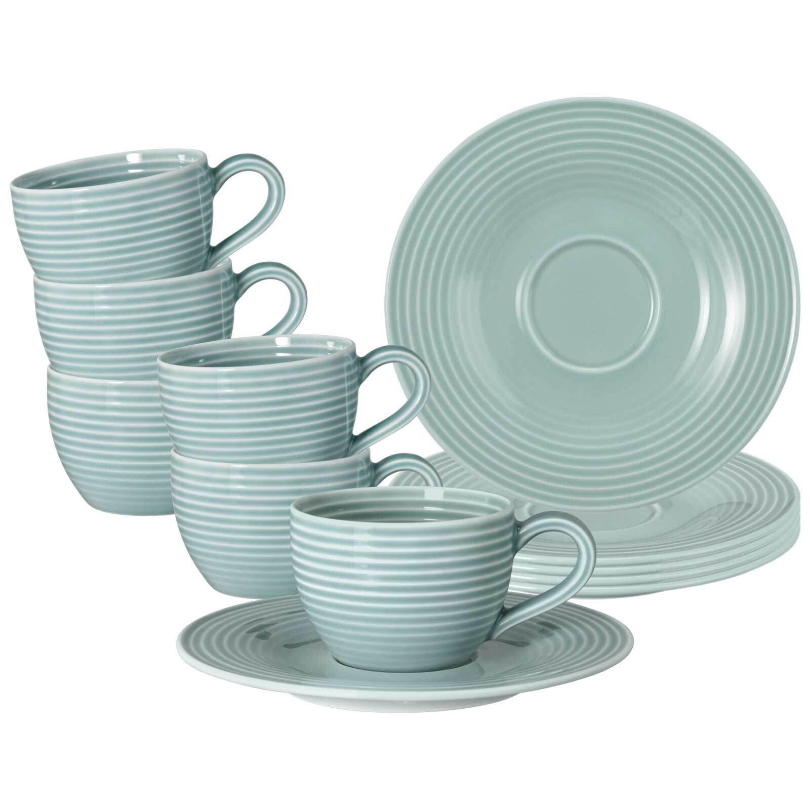 Seltmann Weiden Tasse Beat Color Glaze Espressotassen mit Untertassen, 12-tlg., Porzellan