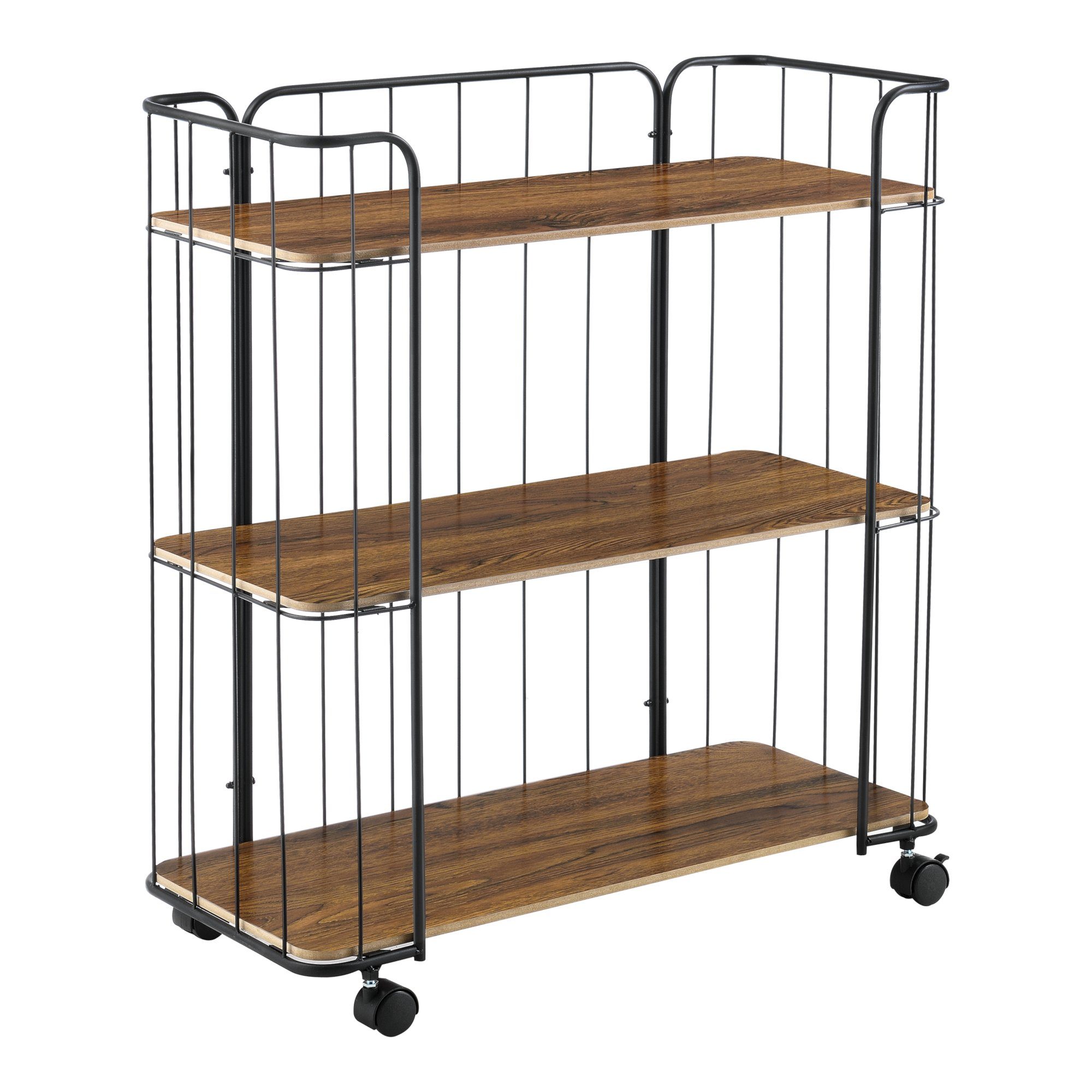 en.casa Servierwagen, »Laer« Beistellwagen mit Rollen und 3 Etagen. € 69,99