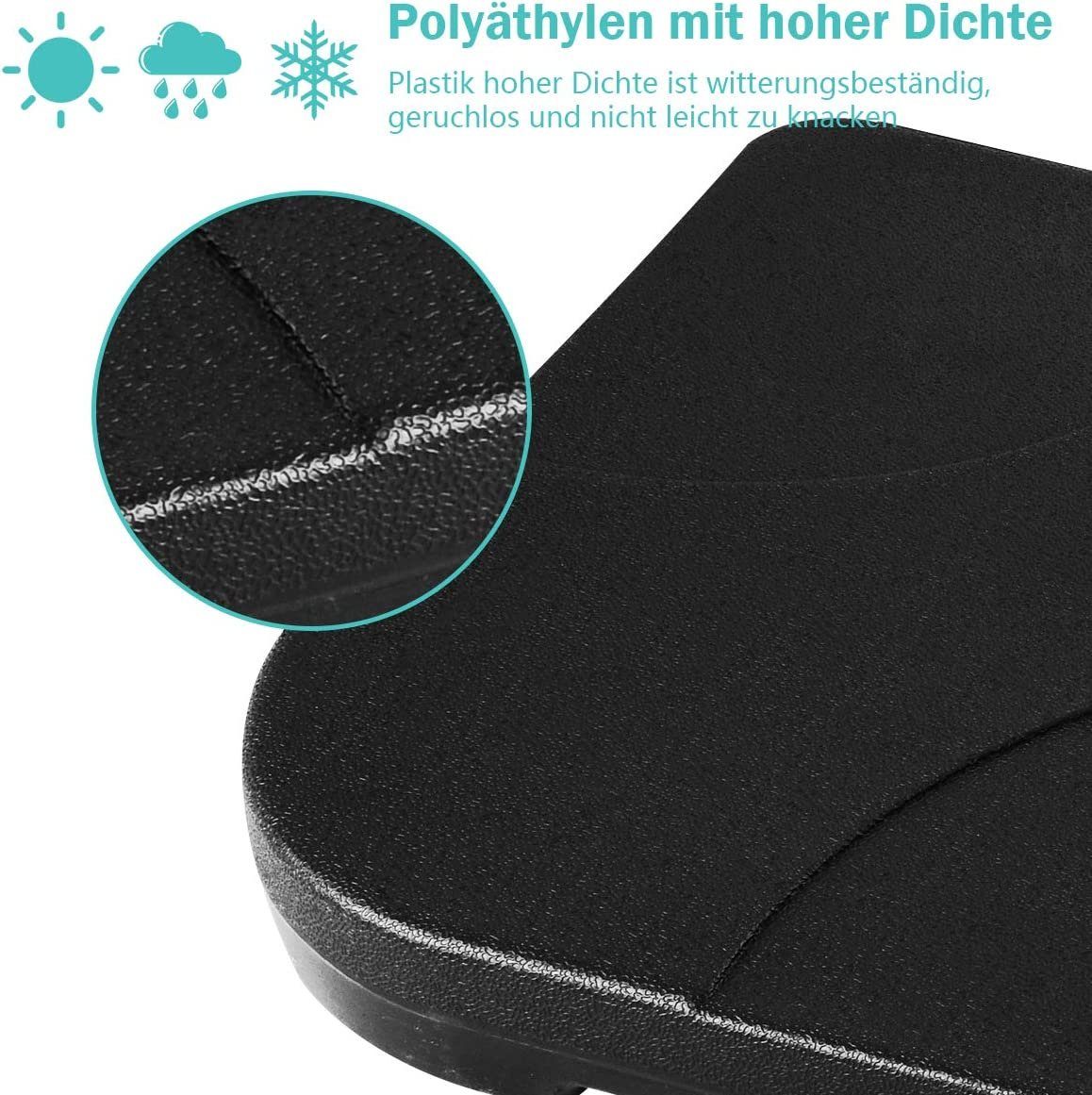 KOMFOTTEU Schirmständer 4 Stück Form Sonnenschirmständer, Quadratische/Fan