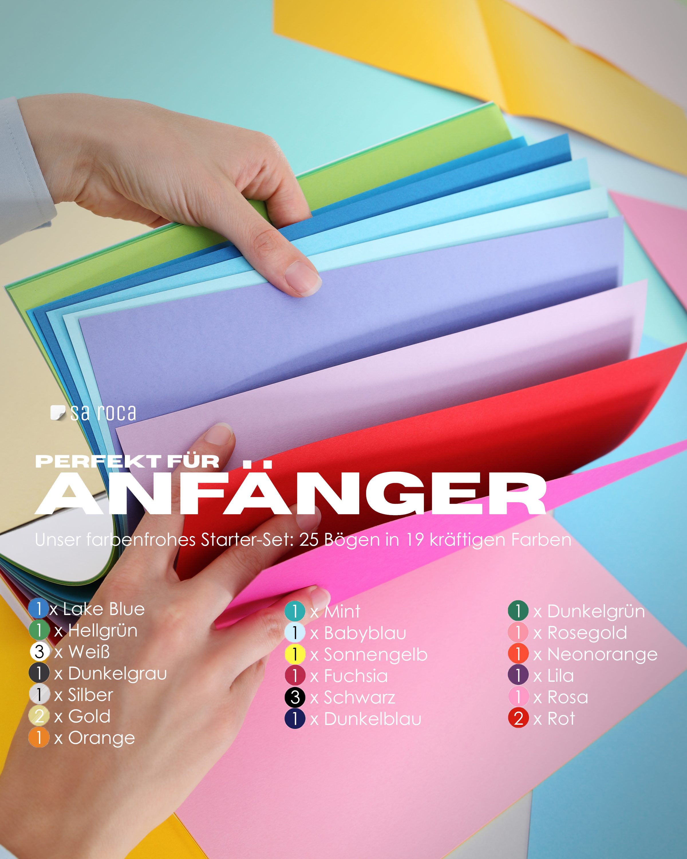 sa roca Dekorationsfolie Textilfolie zum Aufbügeln Plotterfolie Flexfolie Bügelfolie, (25 Textilfolien, 120 Designvorlagen & E-Book), Plotter Starter Set mit 25 Textilfolien, 120 Designvorlagen & E-Book