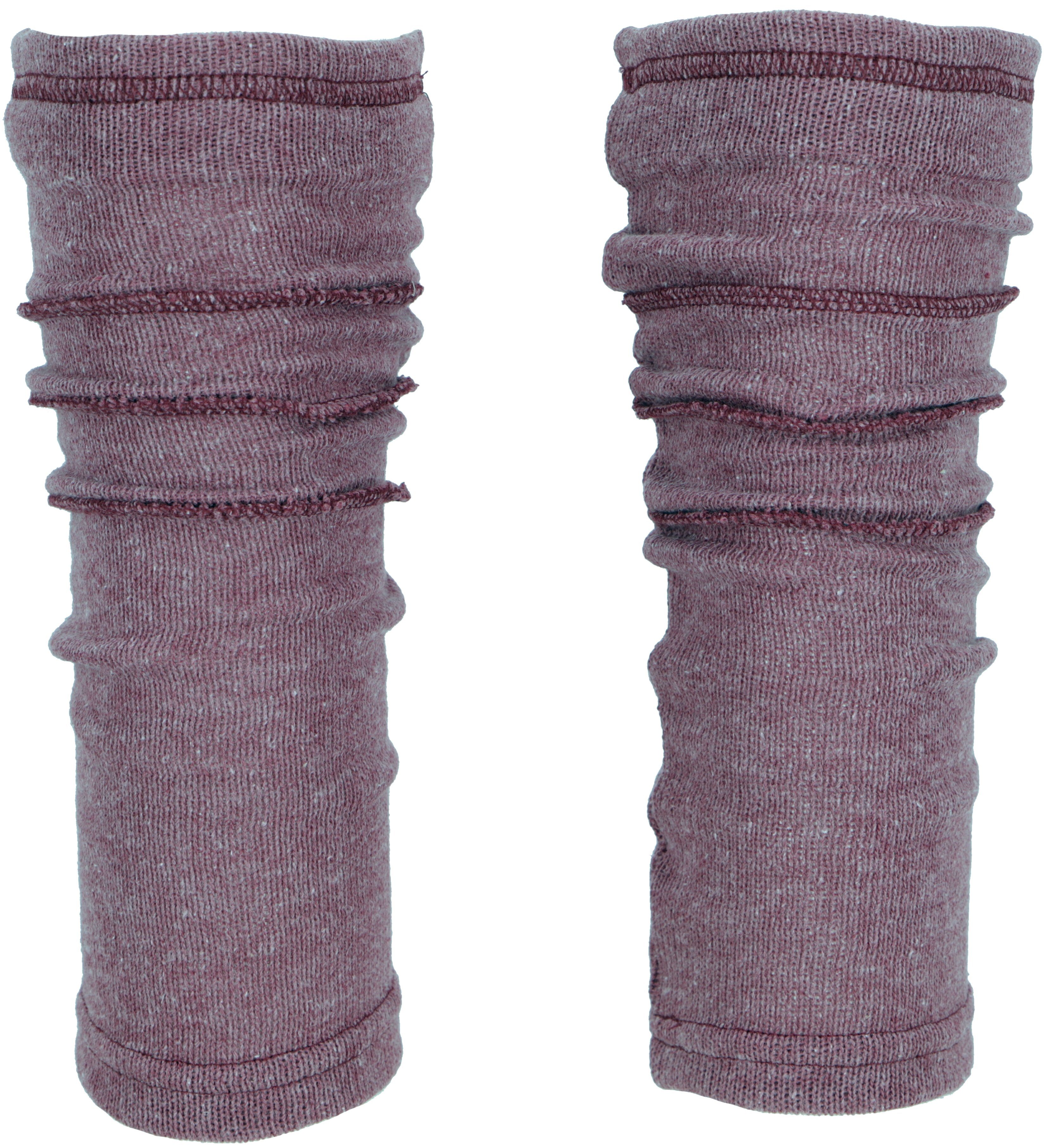Guru-Shop Haussocken Beinstulpen, Feinstrick Stulpen mit Overlock -..