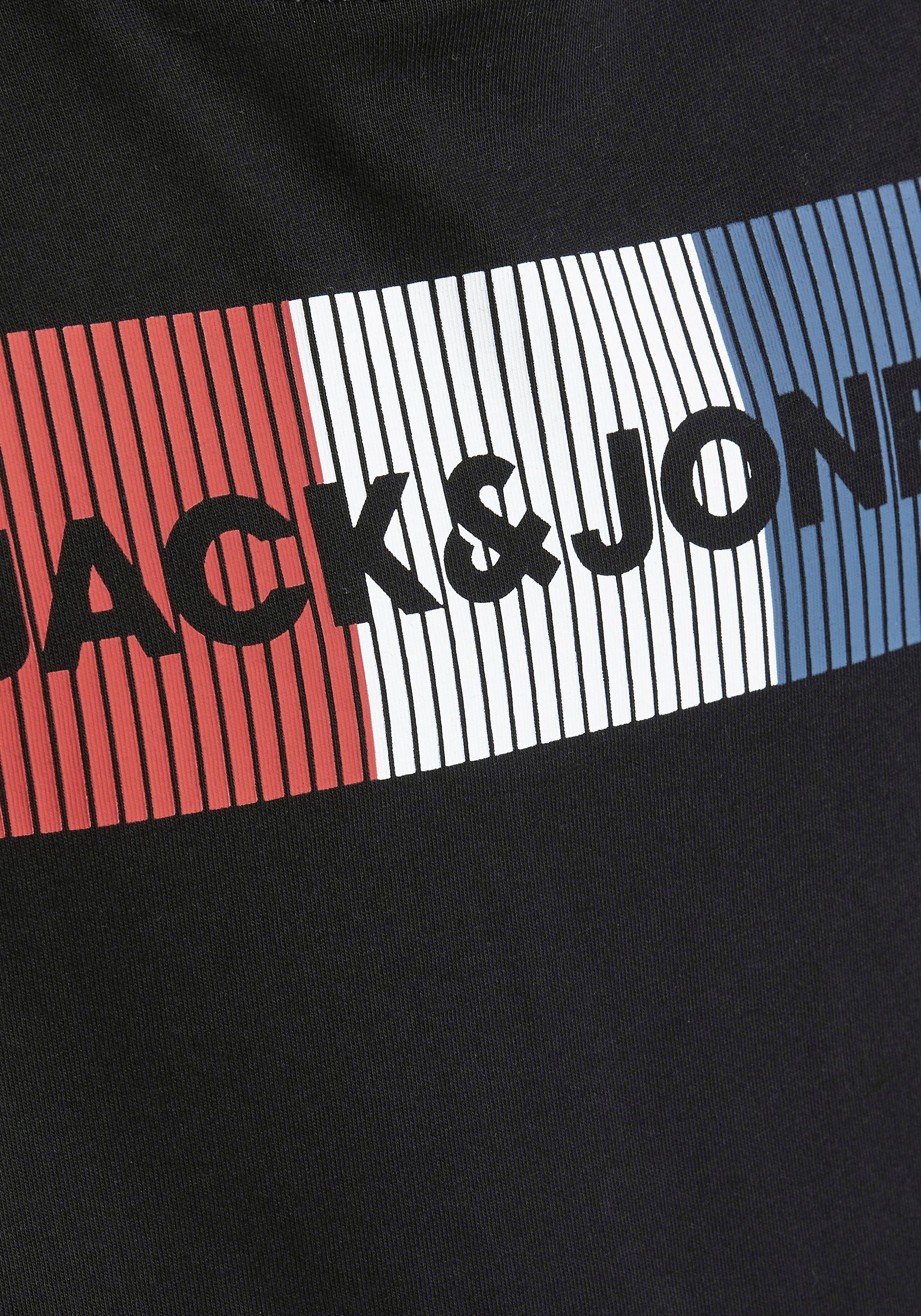 TEE CREW schwarz Jones & LOGO T-Shirt JECORP Junior Jack S/S
