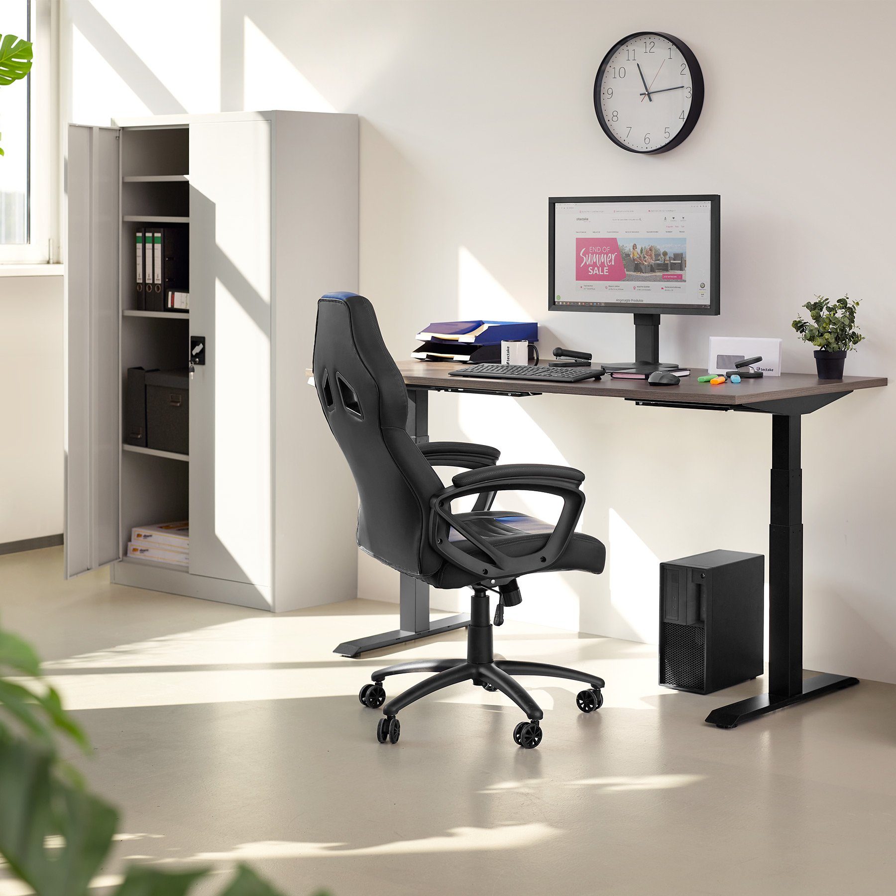 tectake Aktenschrank (2er Set, 2-St., inkl. Schlüssel) aus pulverbeschichte günstig online kaufen