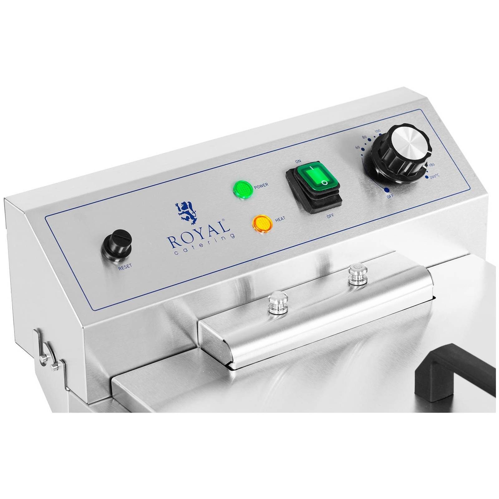 Royal Catering Fritteuse RCPKF 13DSH, 5000 W, 16 L Fritöse mit Unterschrank Ablasshahn 400V – Bild 2 von 5