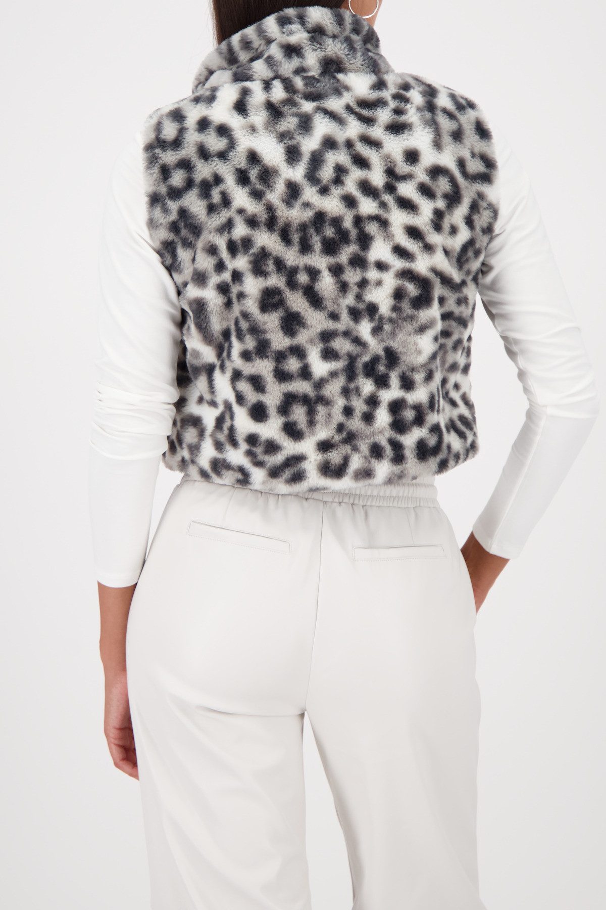 Monari Fellimitatweste Weste fake fur Leo Regular fit mit Stehkragen günstig online kaufen