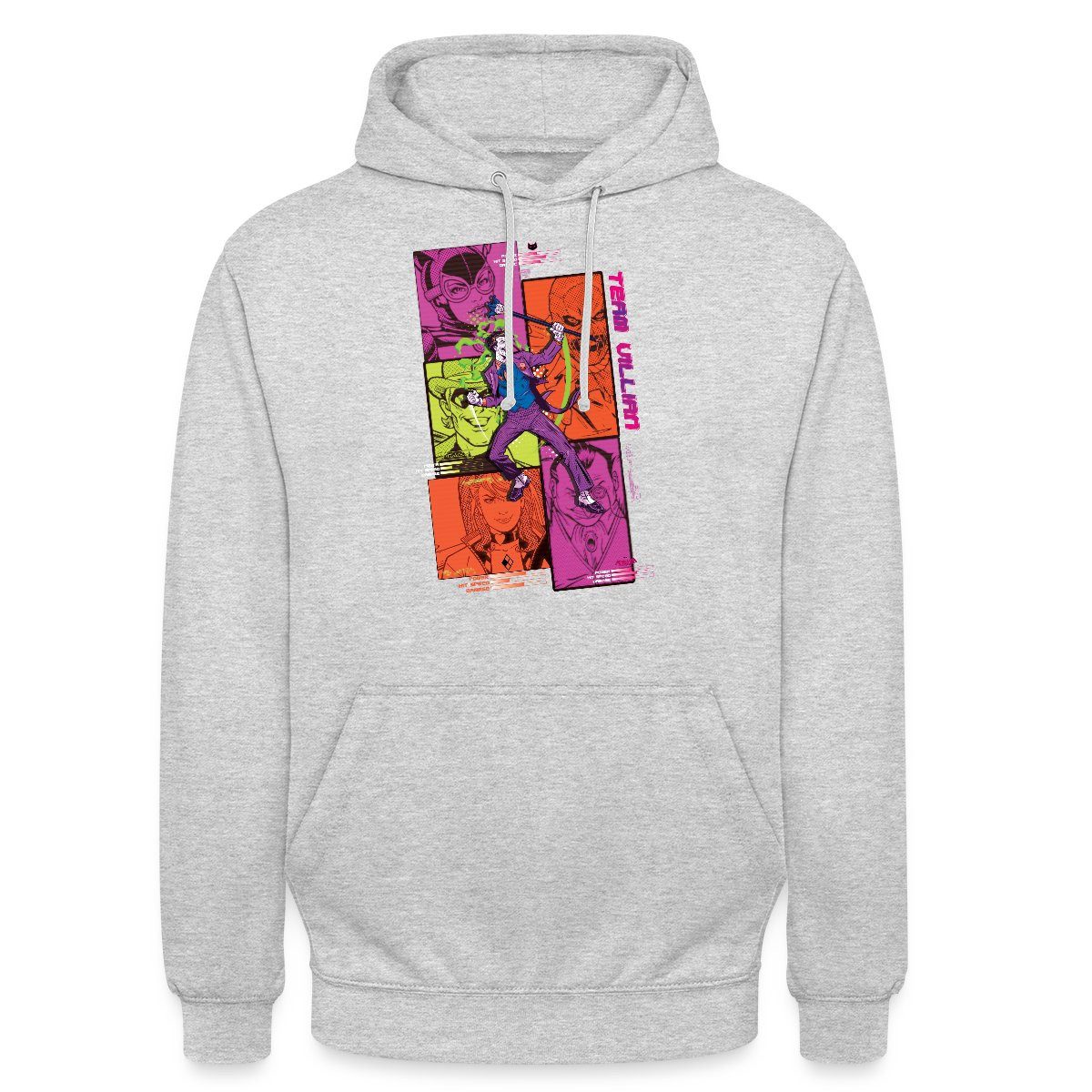Spreadshirt Hoodie Batman Team Villain Mit Joker Und Comic-Panels Unisex Hoodie (1-tlg)