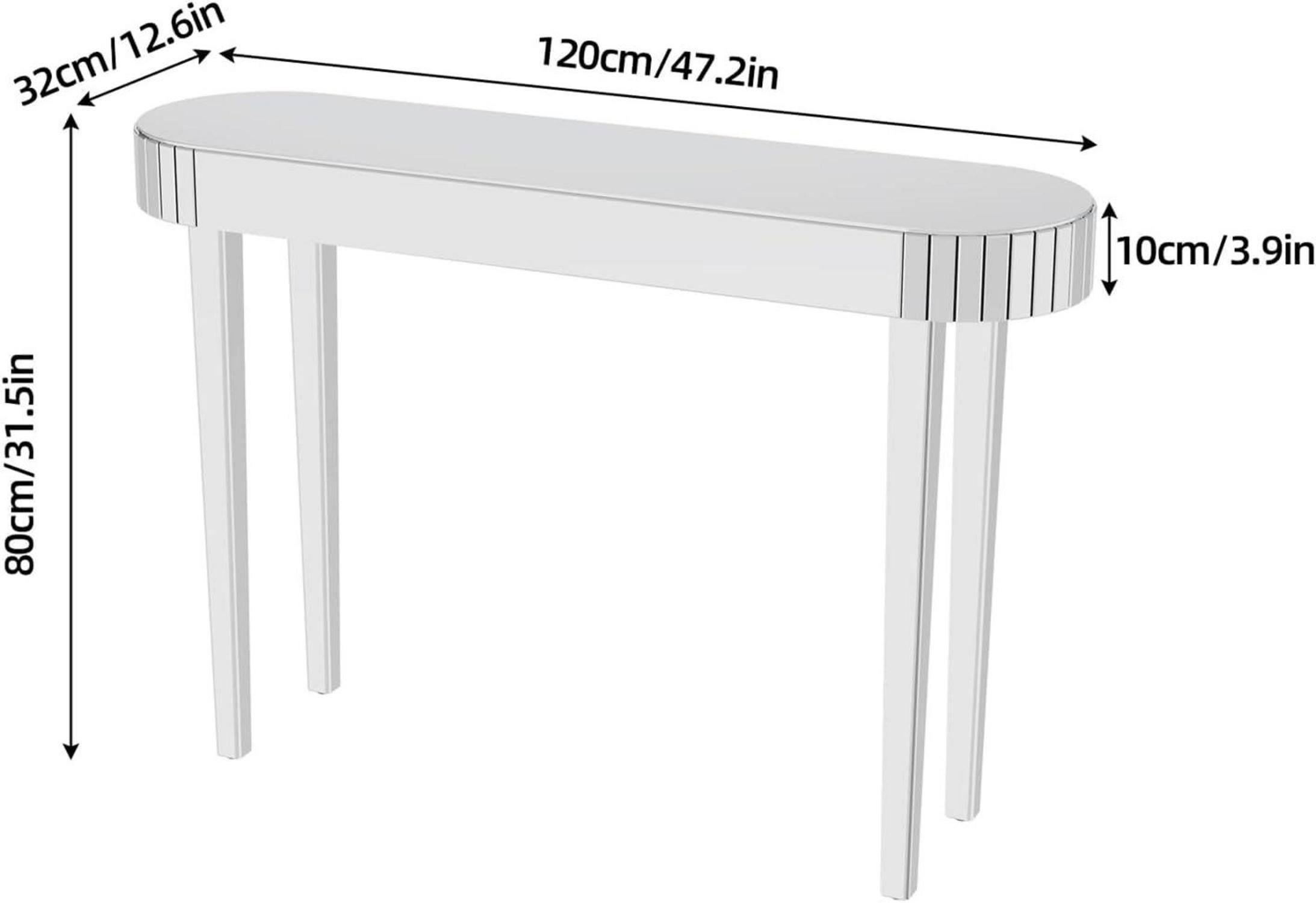 LuxusKollektion Konsolentisch Moderne Silber Spiegelglas Konsole günstig online kaufen