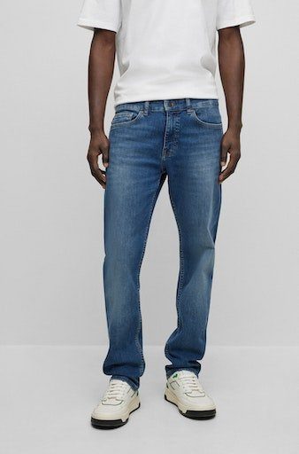 BOSS ORANGE Straight-Jeans Delaware BC-P mit BOSS ORANGE Logobadge, Straight -Fit Jeans von BOSS Orange Menswear