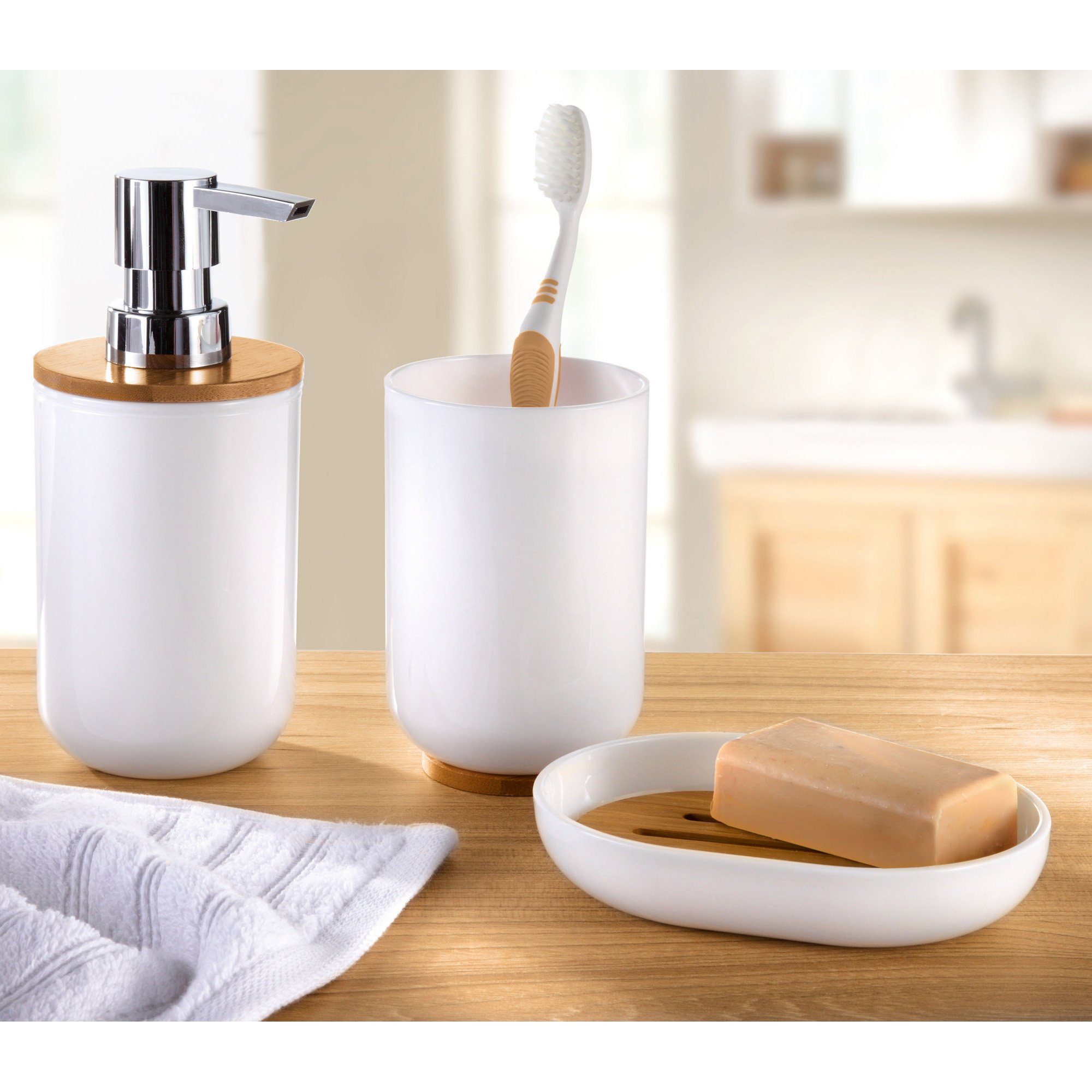 Kleine Wolke Badaccessoire-Set Zahnputzbecher "Timber" 2er-Pack, günstig online kaufen
