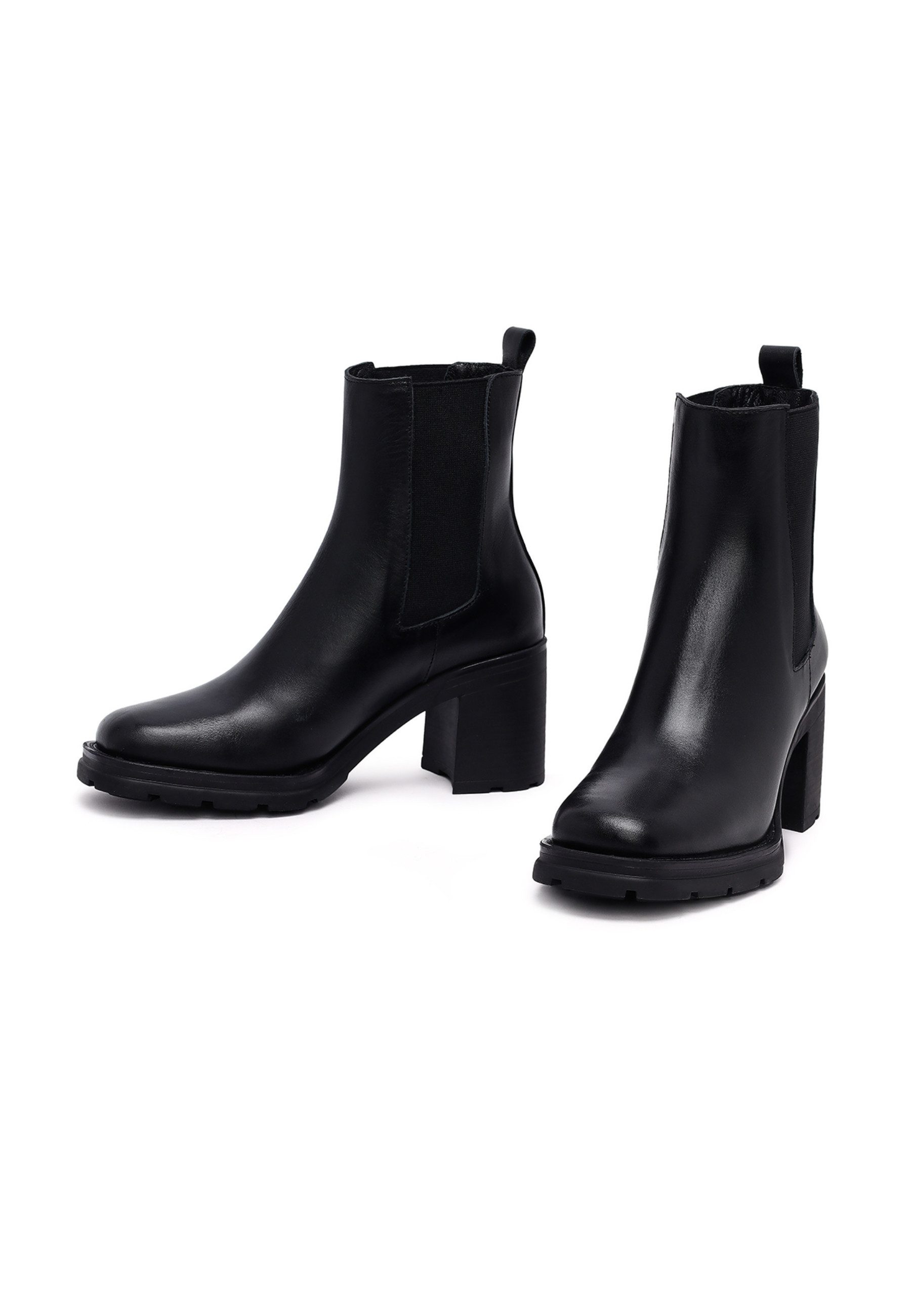 Derimod Absatz-Stiefeletten aus Leder Ankleboots Leder-Textil-Futter, TPU Sohle, Absatz 8 cm