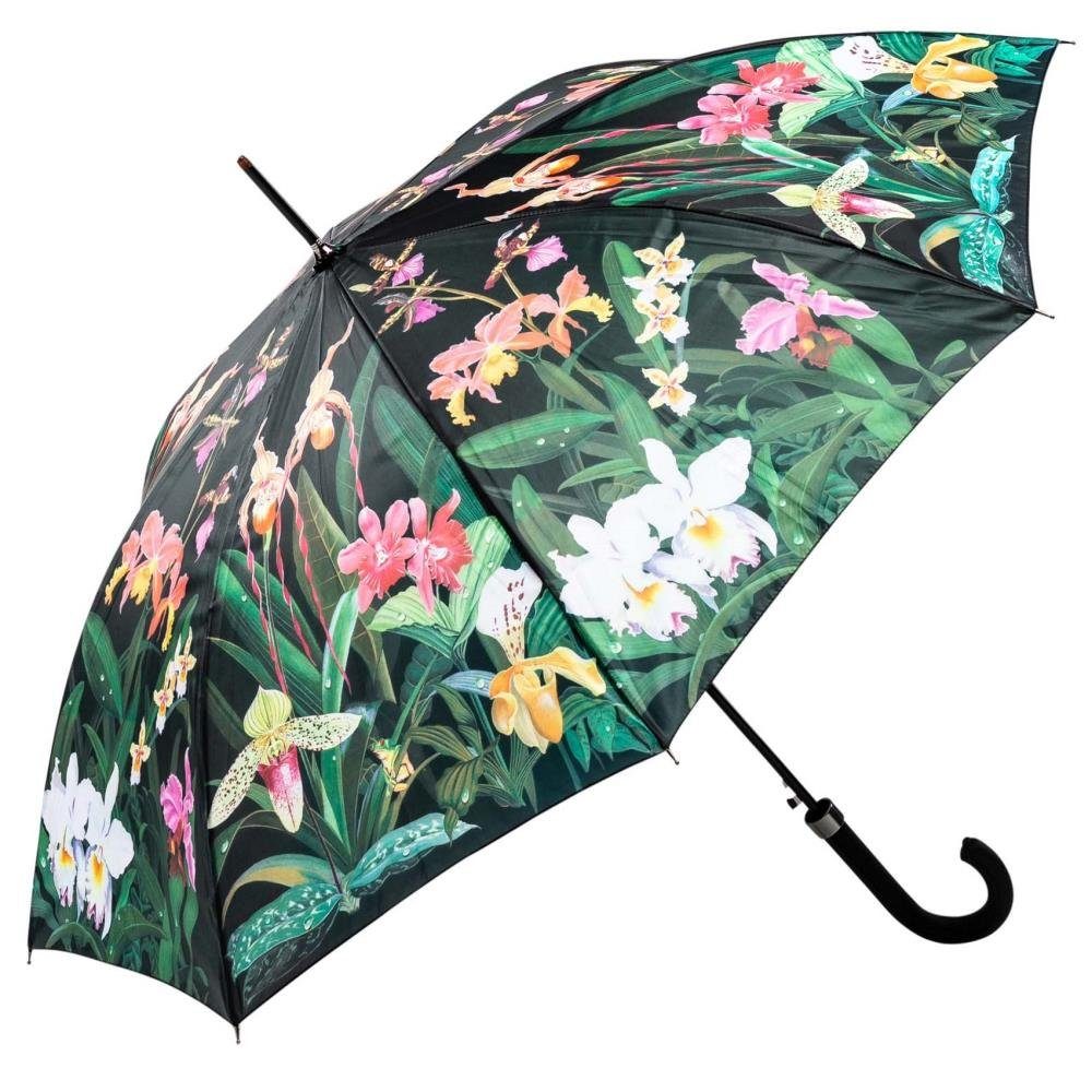 Luckyweather not just any other day Stockregenschirm Regenschirm Motiv  ORCHIDEE Auf-Automatik Stockschirm Damen Blumen