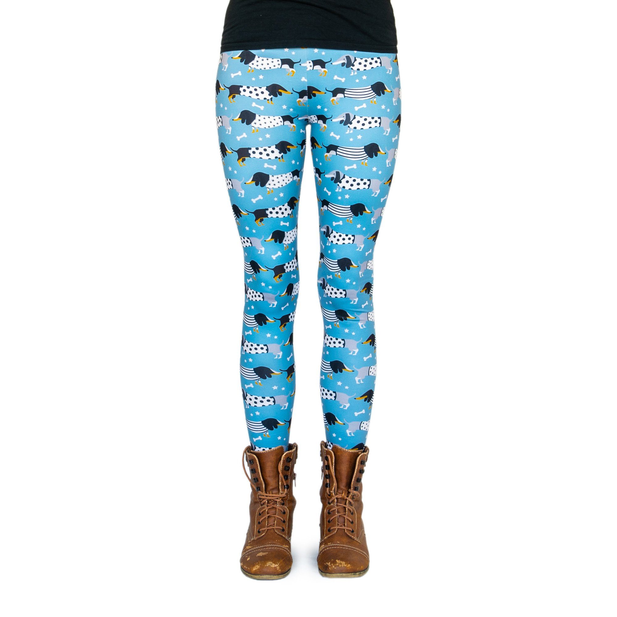 Leggings Dackel Line Leggings (Einheitsgröße XS-L)