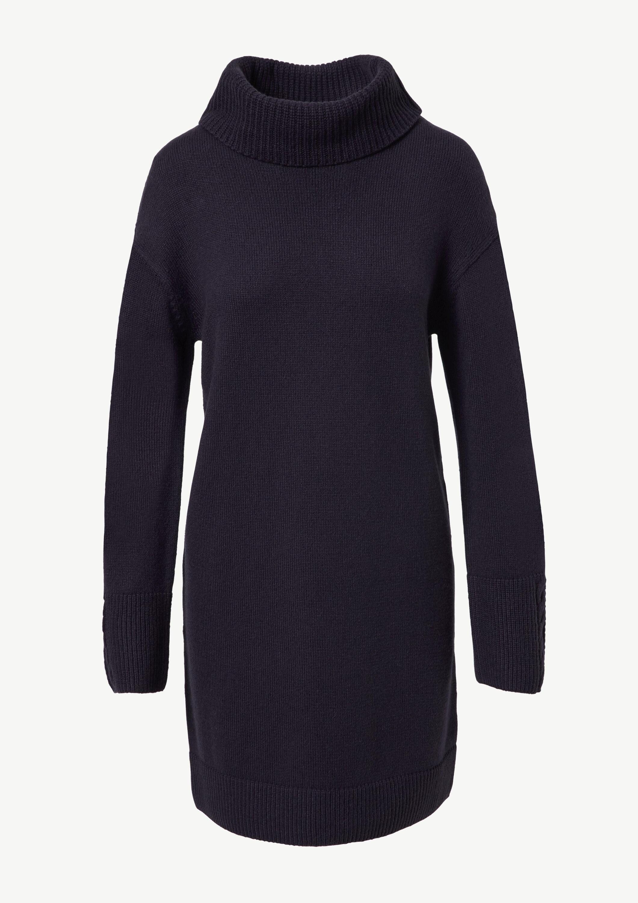 comma Minikleid Kleid Mini-Strickkleid mit Zopfdetail am Ärmel