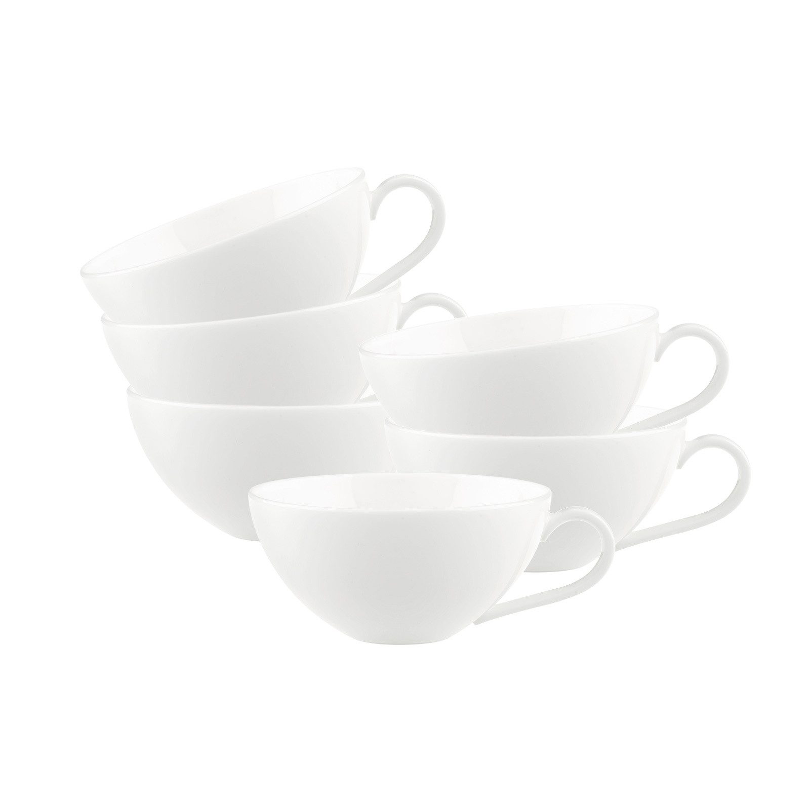 Villeroy & Boch Tasse Anmut Teetassen 140 ml 6er Set, 6-tlg., Porzellan