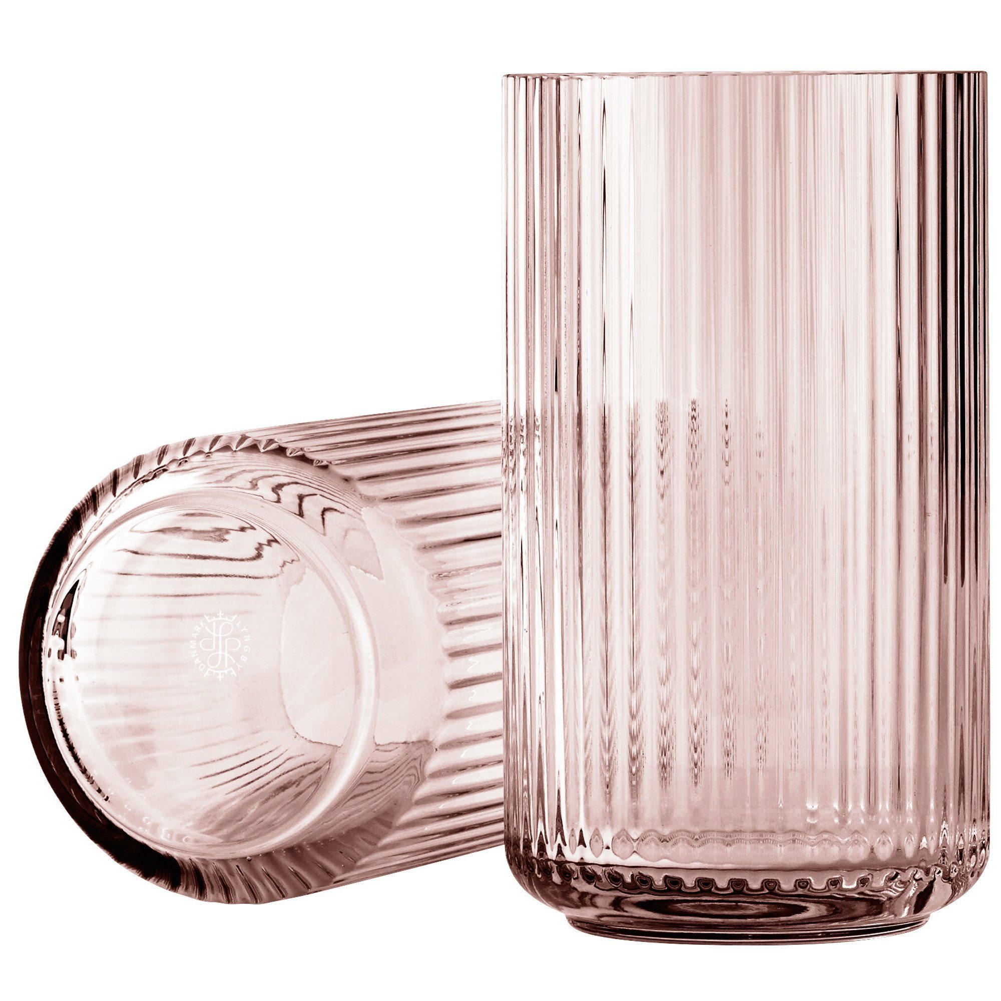 Lyngby Porcelæn Tischvase »Design Vase aus Glas in Burgundy; Ikonische  Glasvase in Säulenform mit Rillen-Struktur« online kaufen | OTTO