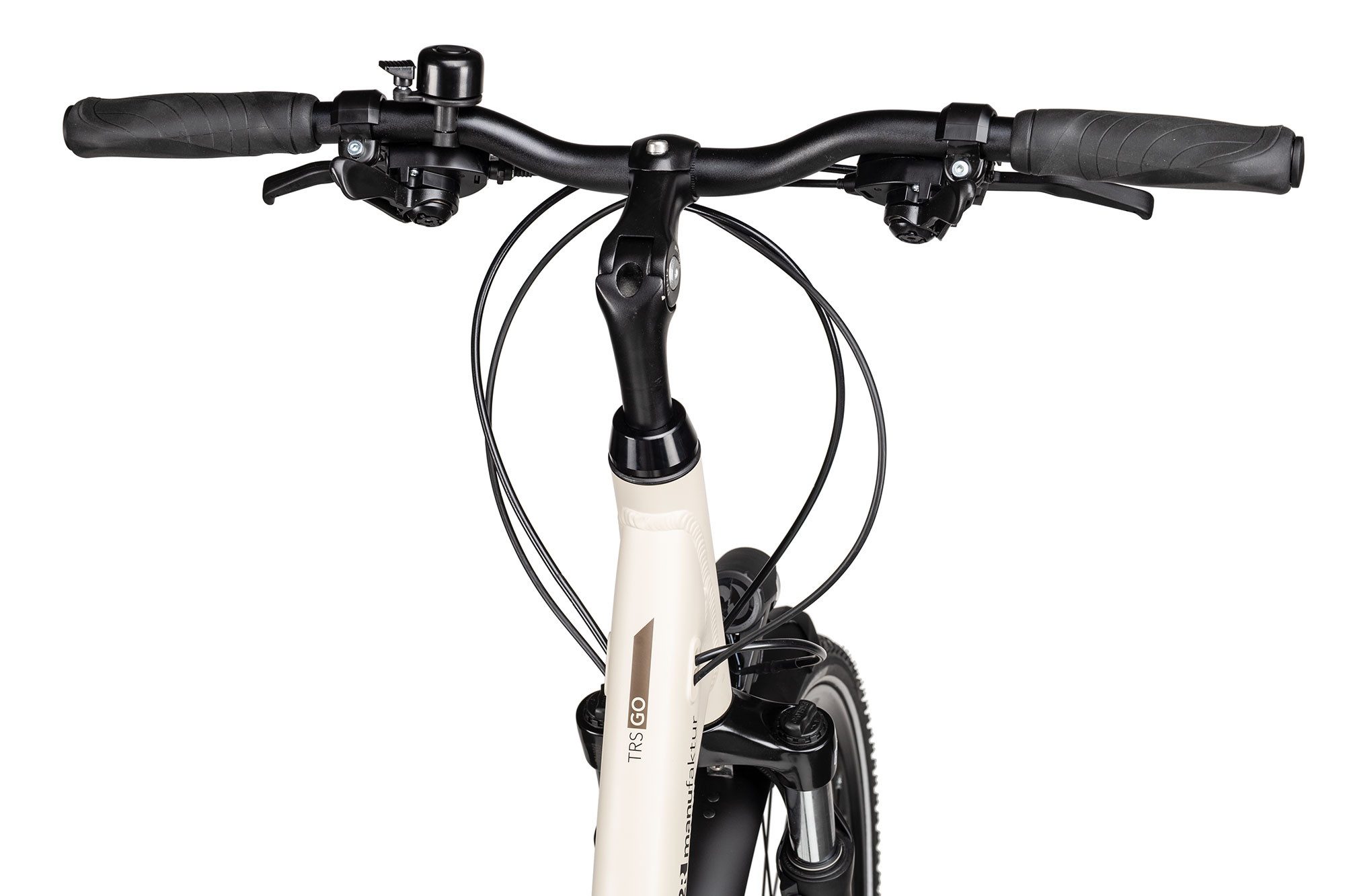 2R Manufaktur Trekkingrad TRS GO Wave, 21 Gang Shimano Tourney RD-TY300-7 Schaltwerk, Kettenschaltung, mechanische Scheibenbremse weiß