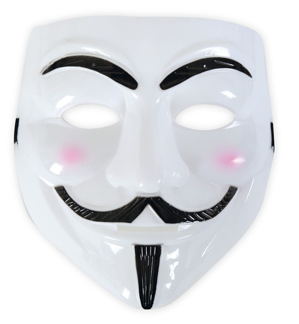 Verkleidungsmaske Halbmaske Vendetta Weiße Maske Fawkes Anonymous Halloween Cosplay